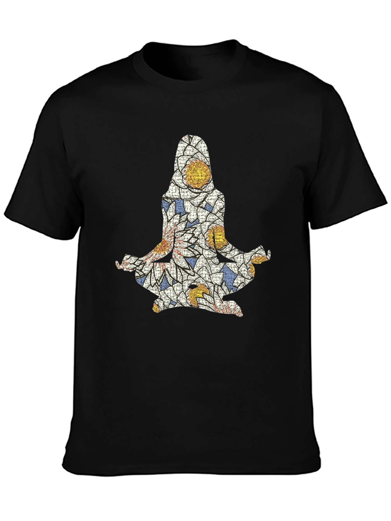 Yoga Mosaic Graphic Tee - Mens Black T-Shirt