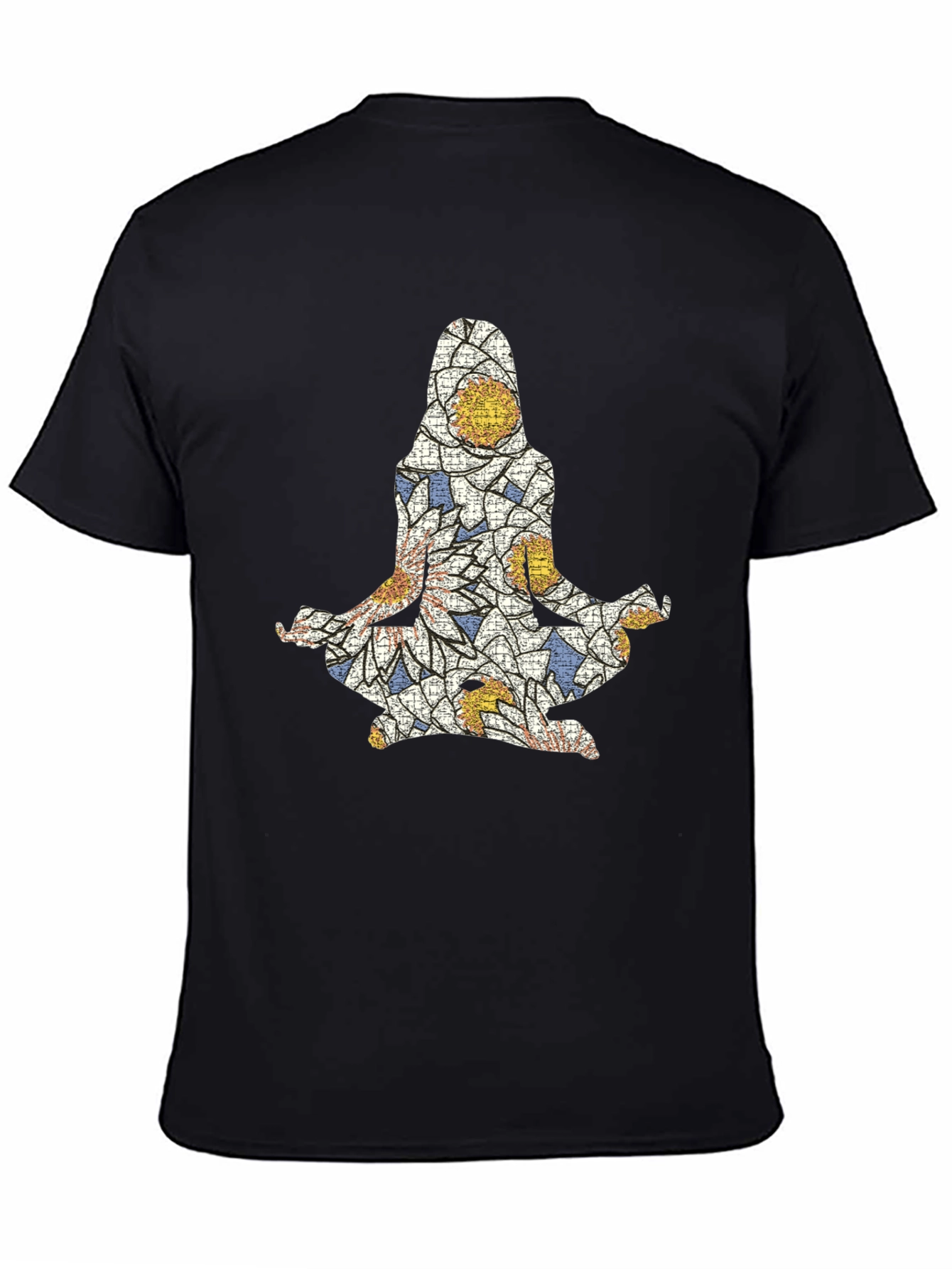 Yoga Mosaic Graphic Tee - Mens Black T-Shirt
