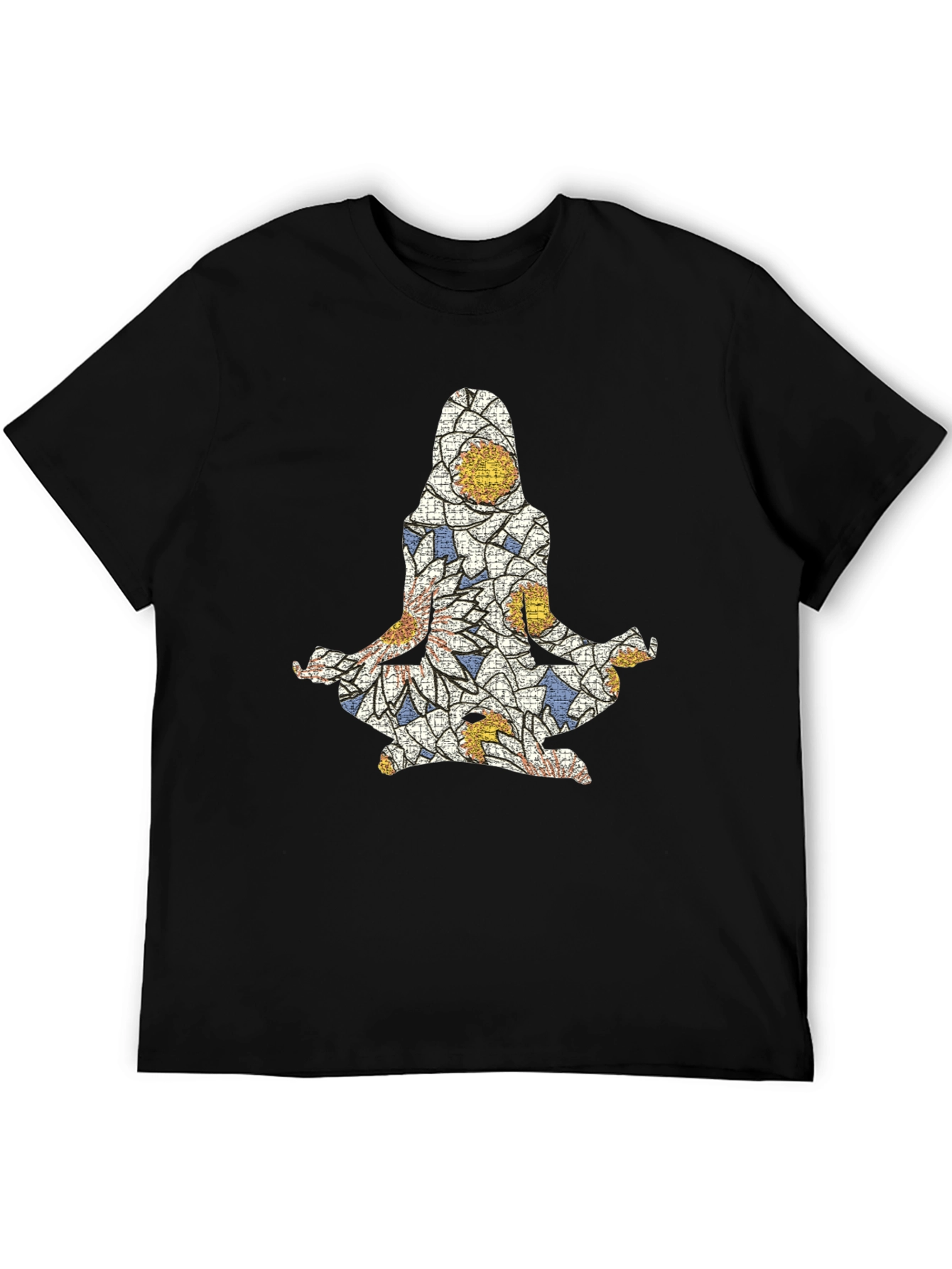 Yoga Mosaic Graphic Tee - Mens Black T-Shirt