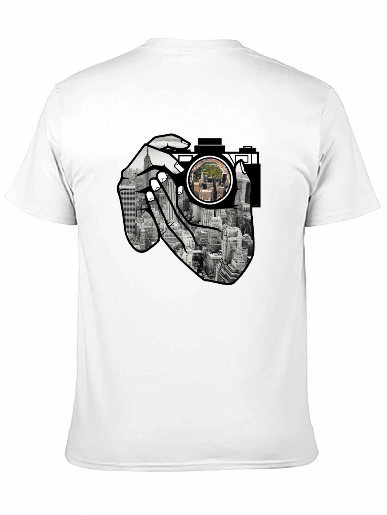 NYC Camera T-Shirt - Photographers View Black Tee