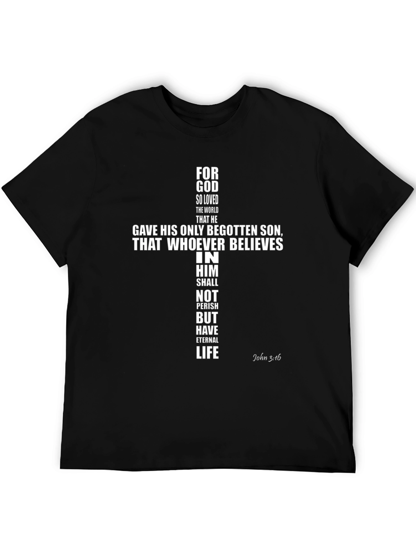 Faith-Based T-Shirt: John 3:16 Cross Design