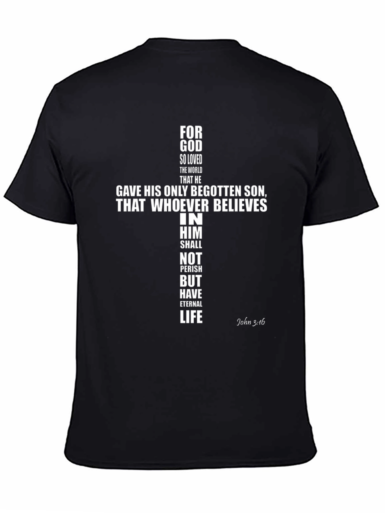 Faith-Based T-Shirt: John 3:16 Cross Design