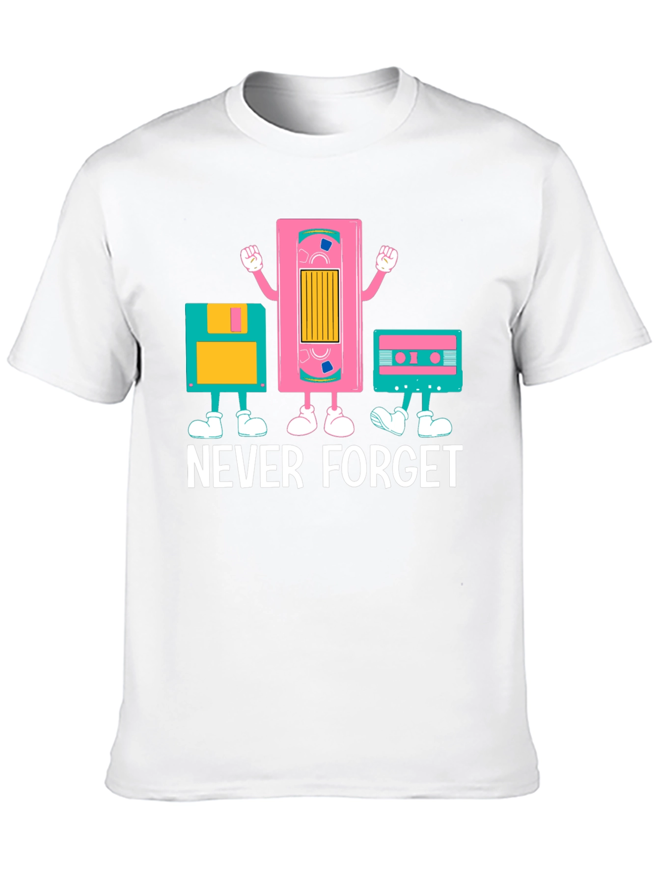 Retro Media Never Forget Black Graphic Tee