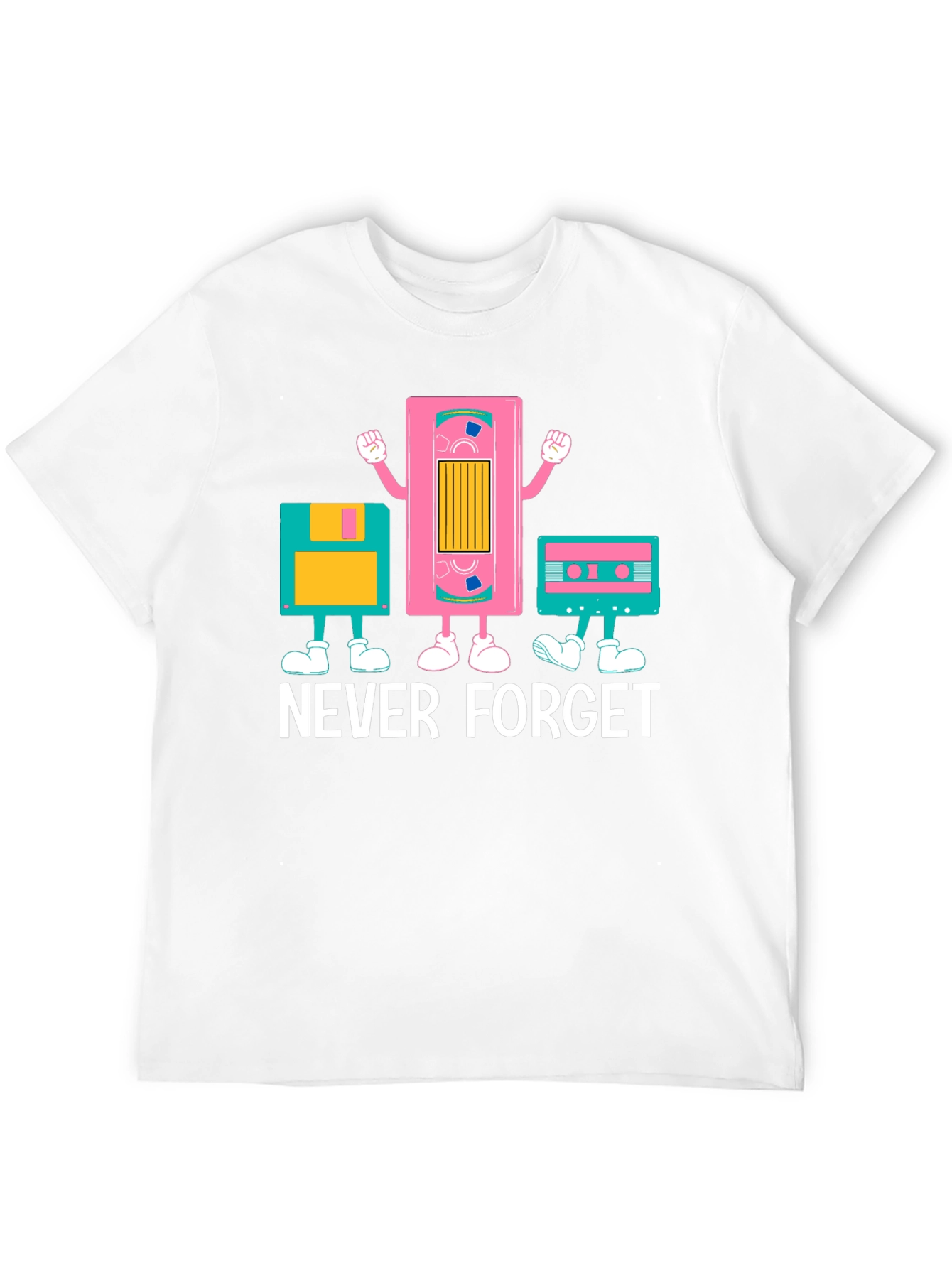 Retro Media Never Forget Black Graphic Tee