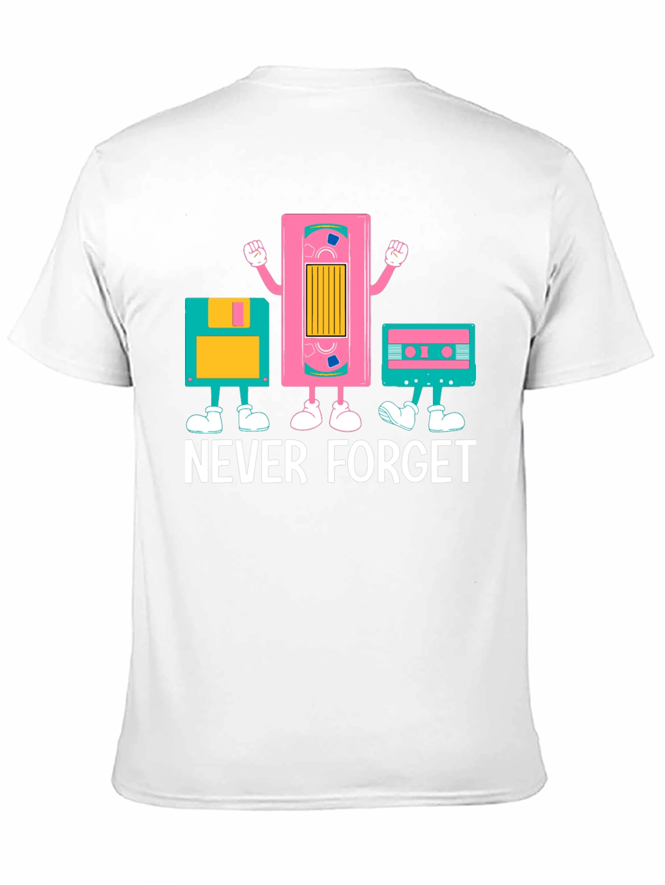Retro Media Never Forget Black Graphic Tee