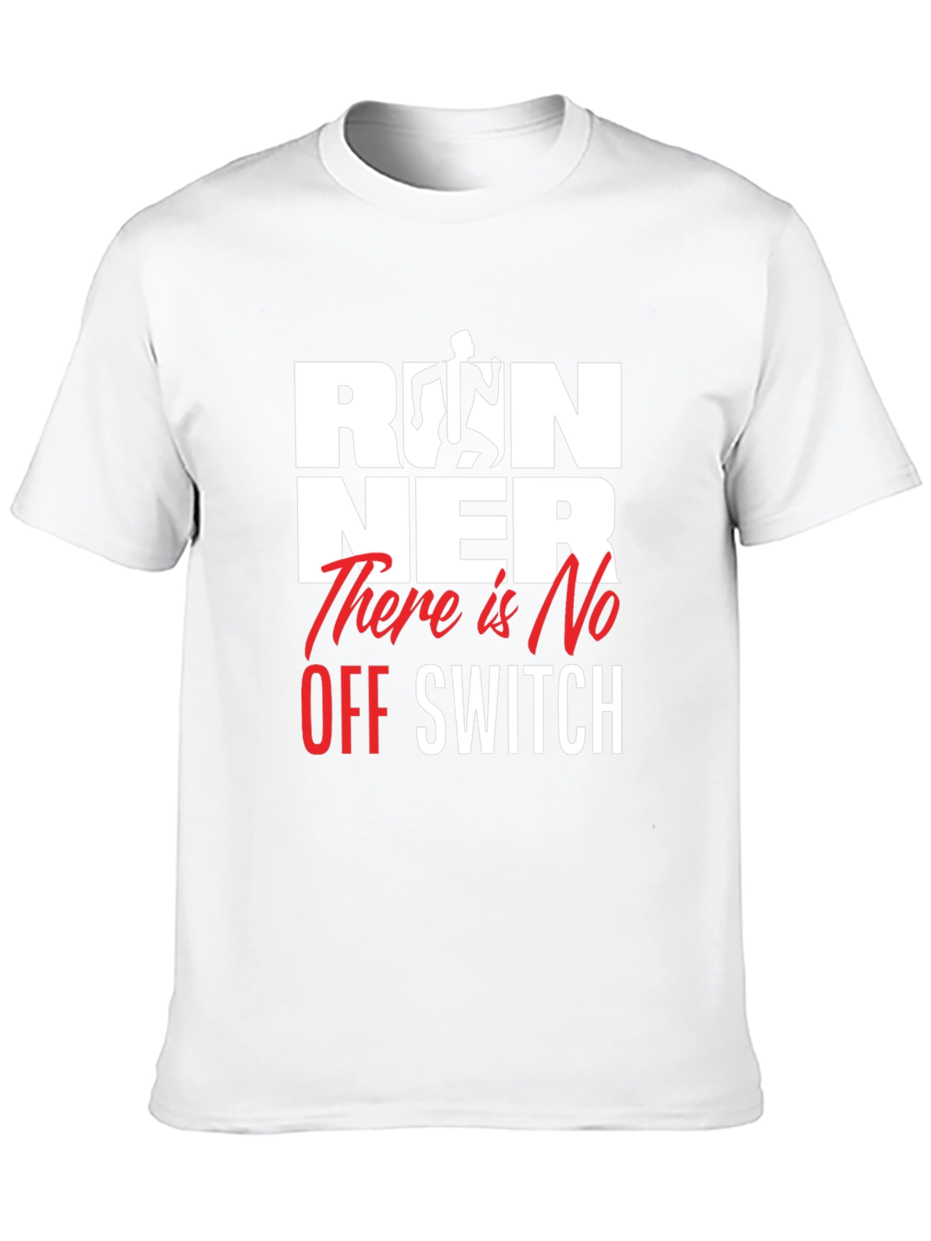 Runner There Is No Off Switch Black Graphic Tee