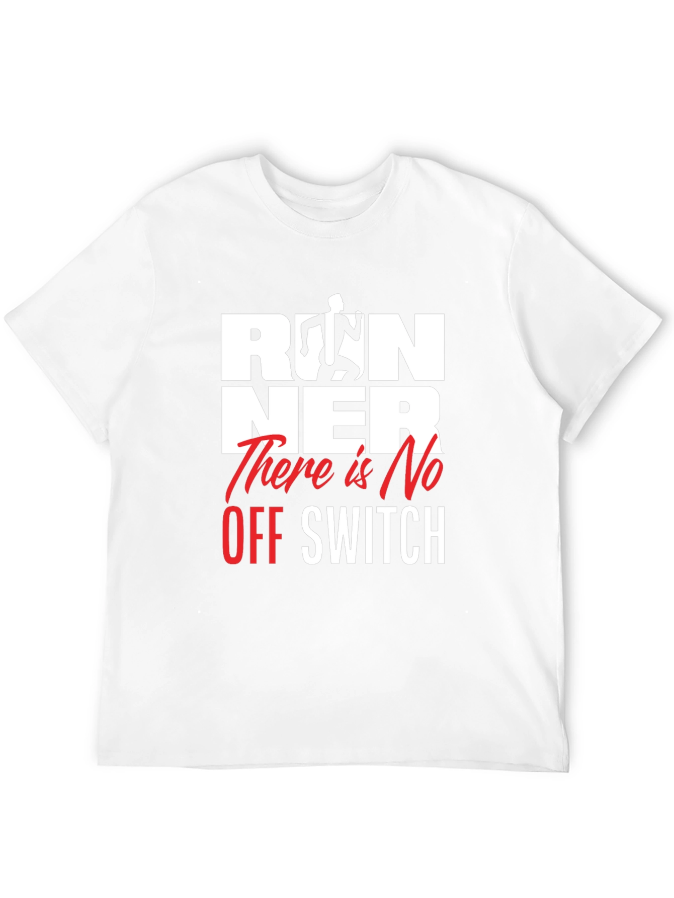 Runner There Is No Off Switch Black Graphic Tee