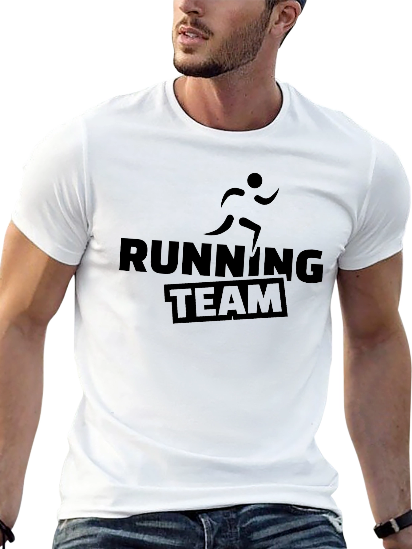 Running Team Black Graphic Tee