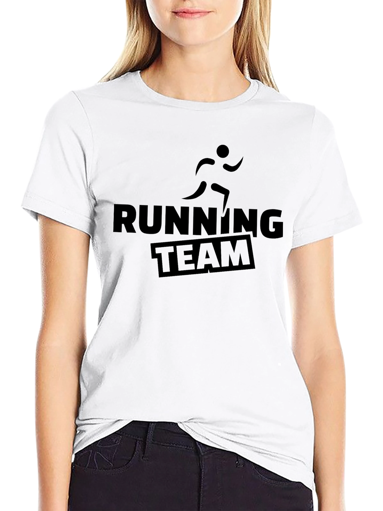 Running Team Black Graphic Tee