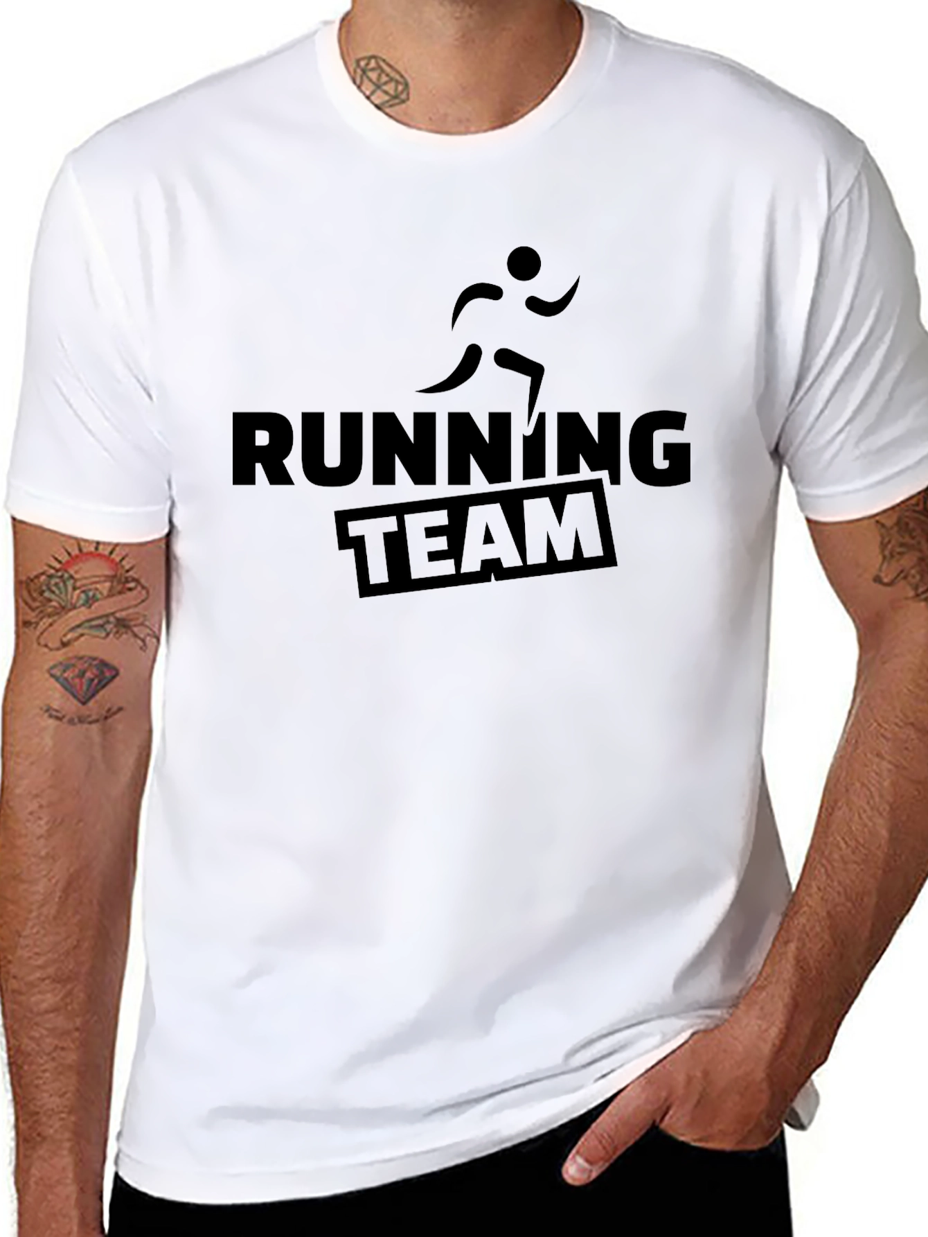 Running Team Black Graphic Tee