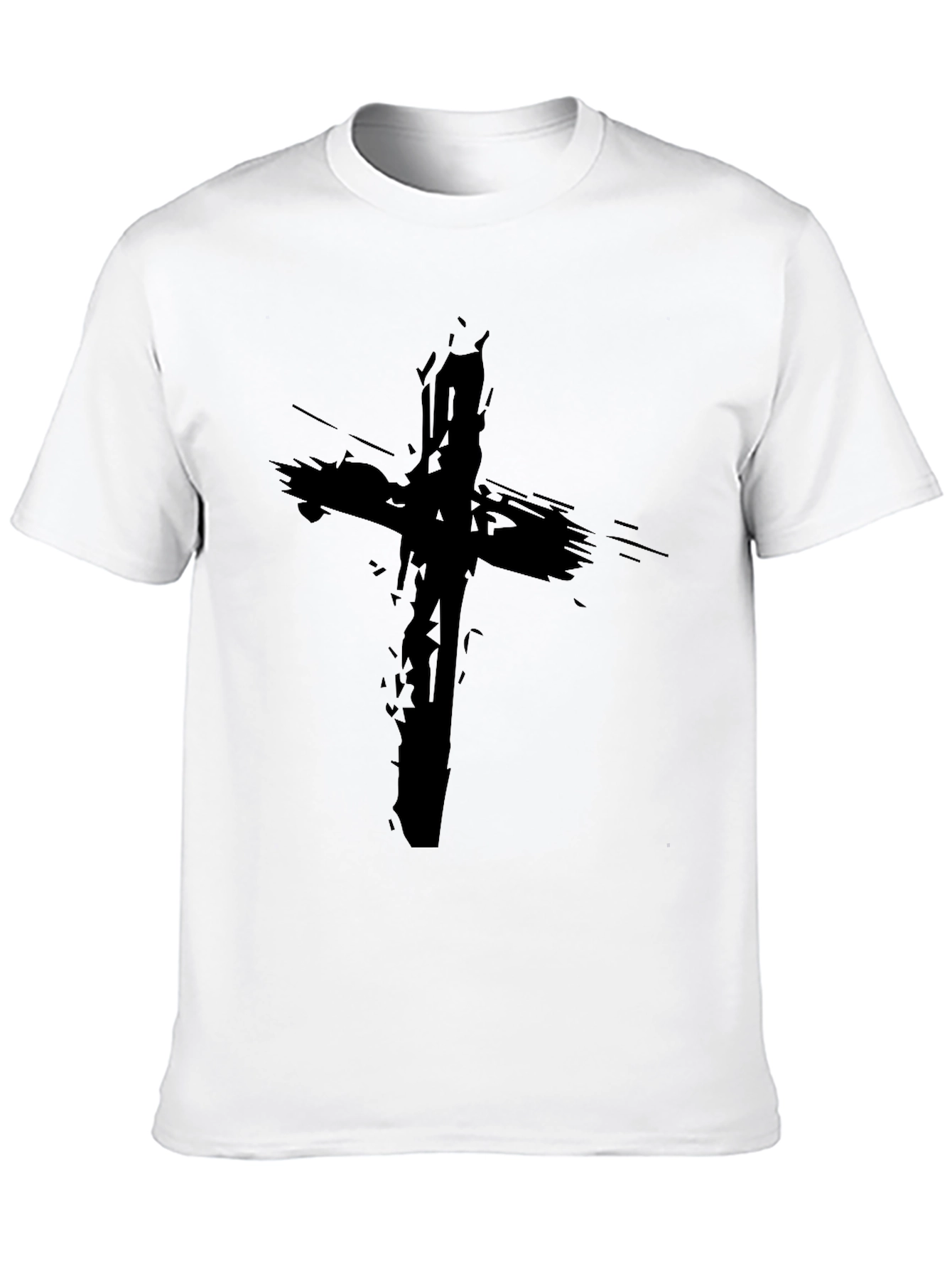 Grunge Cross Black T-Shirt