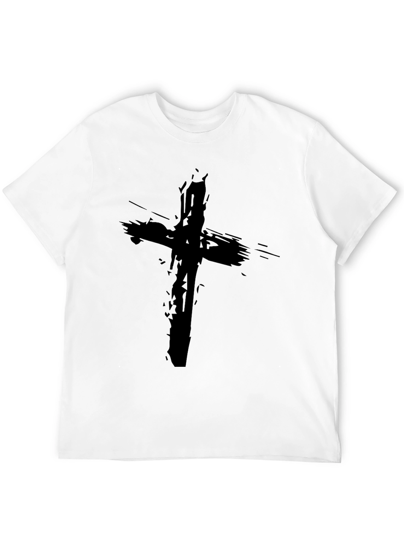 Grunge Cross Black T-Shirt