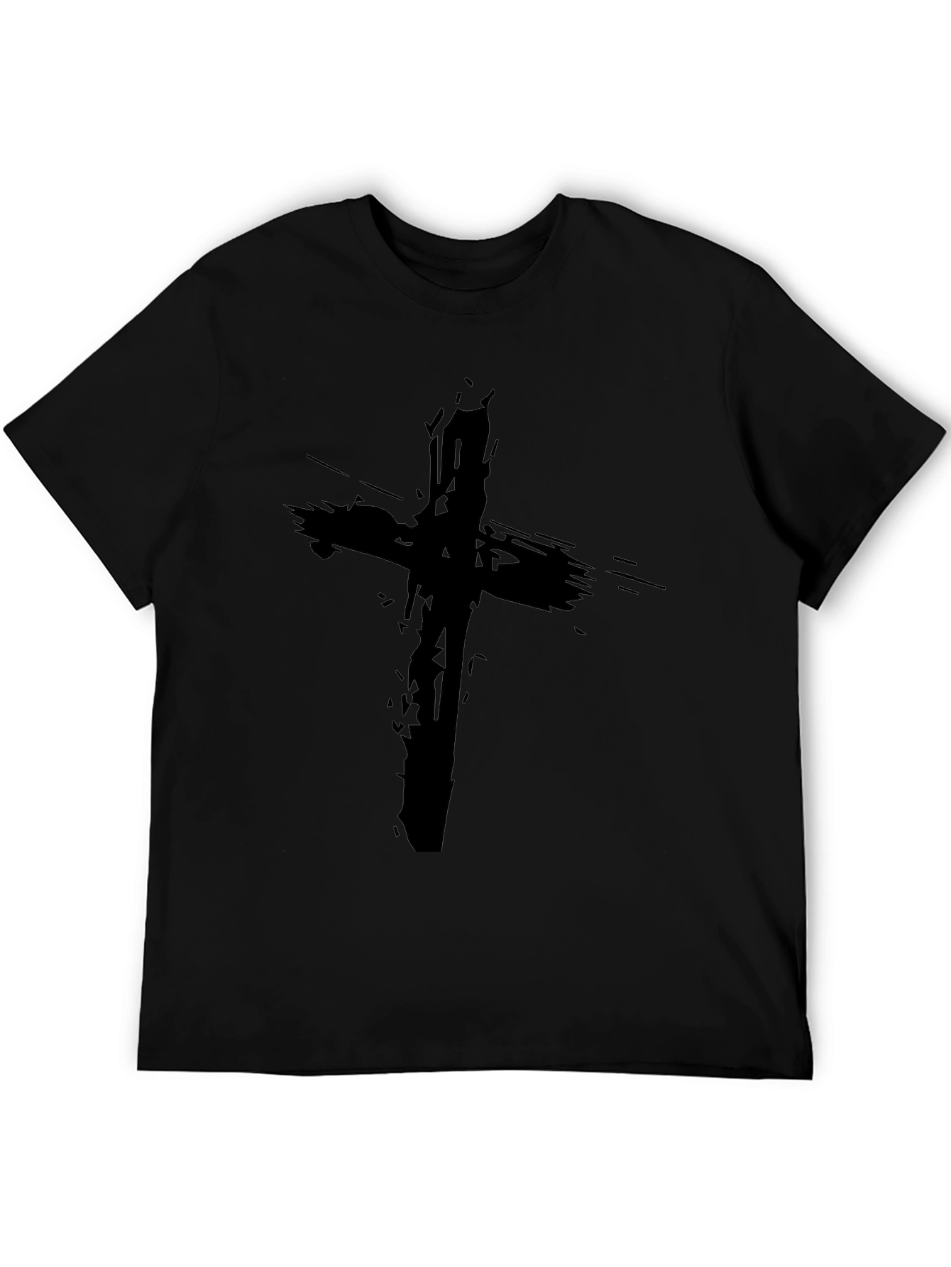 Grunge Cross Black T-Shirt