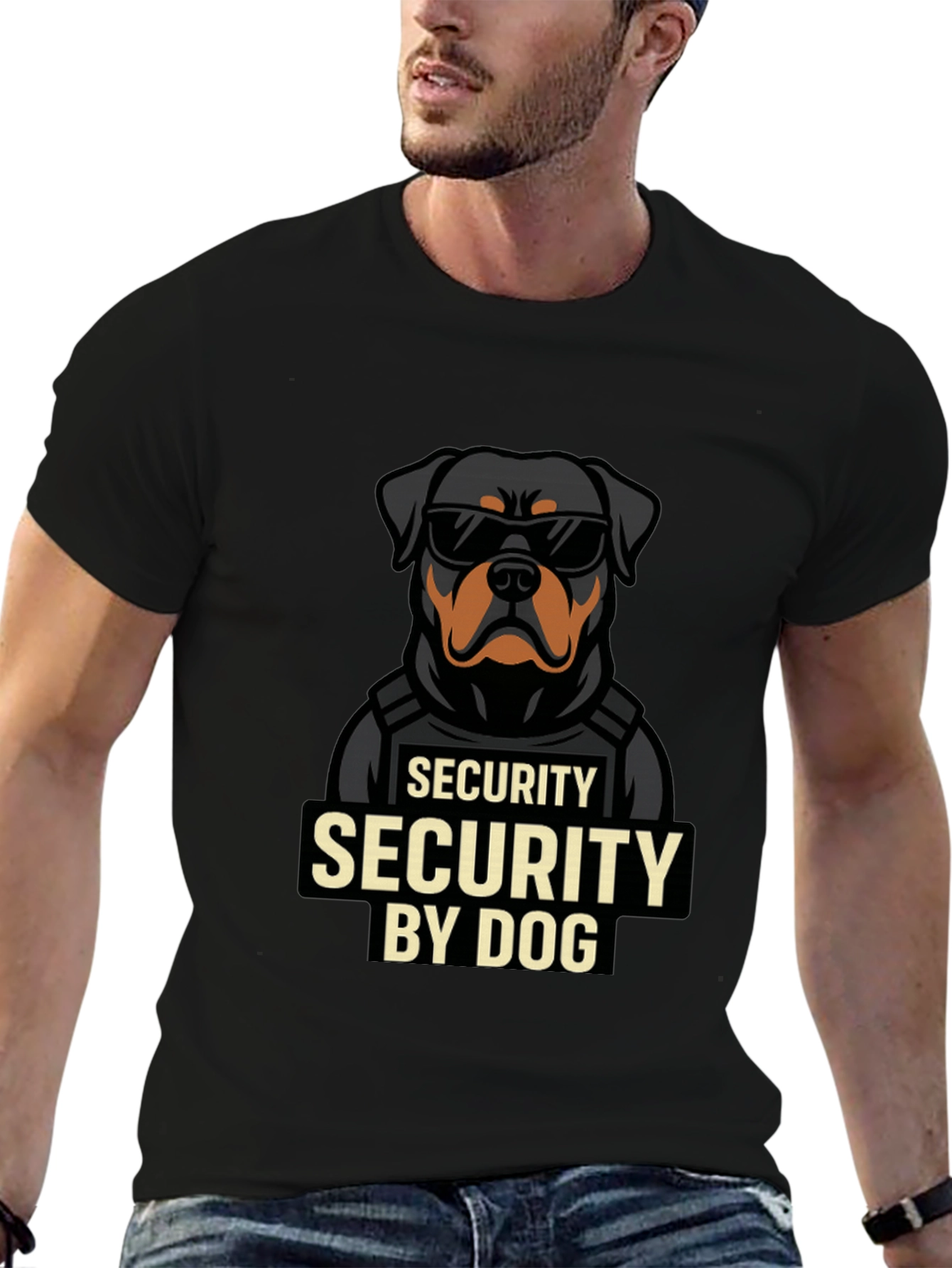 Security Rottweiler Dog Graphic T-Shirt