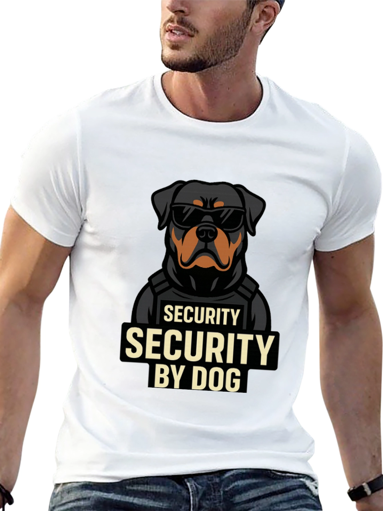 Security Rottweiler Dog Graphic T-Shirt