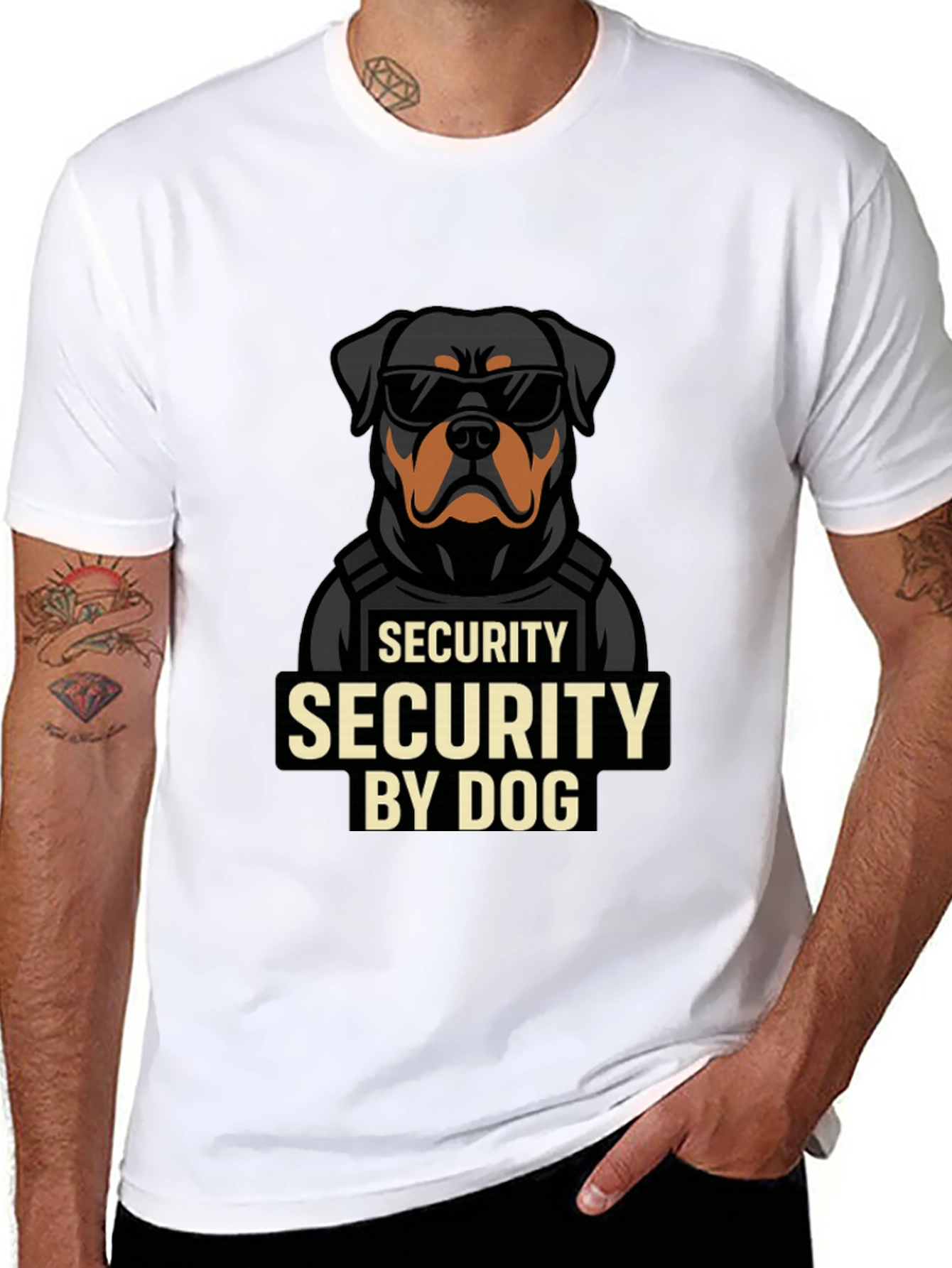 Security Rottweiler Dog Graphic T-Shirt