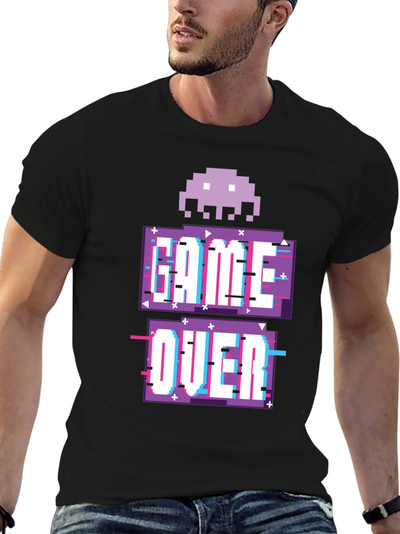 Game Over Pixel Art T-Shirt - Retro Gaming Style