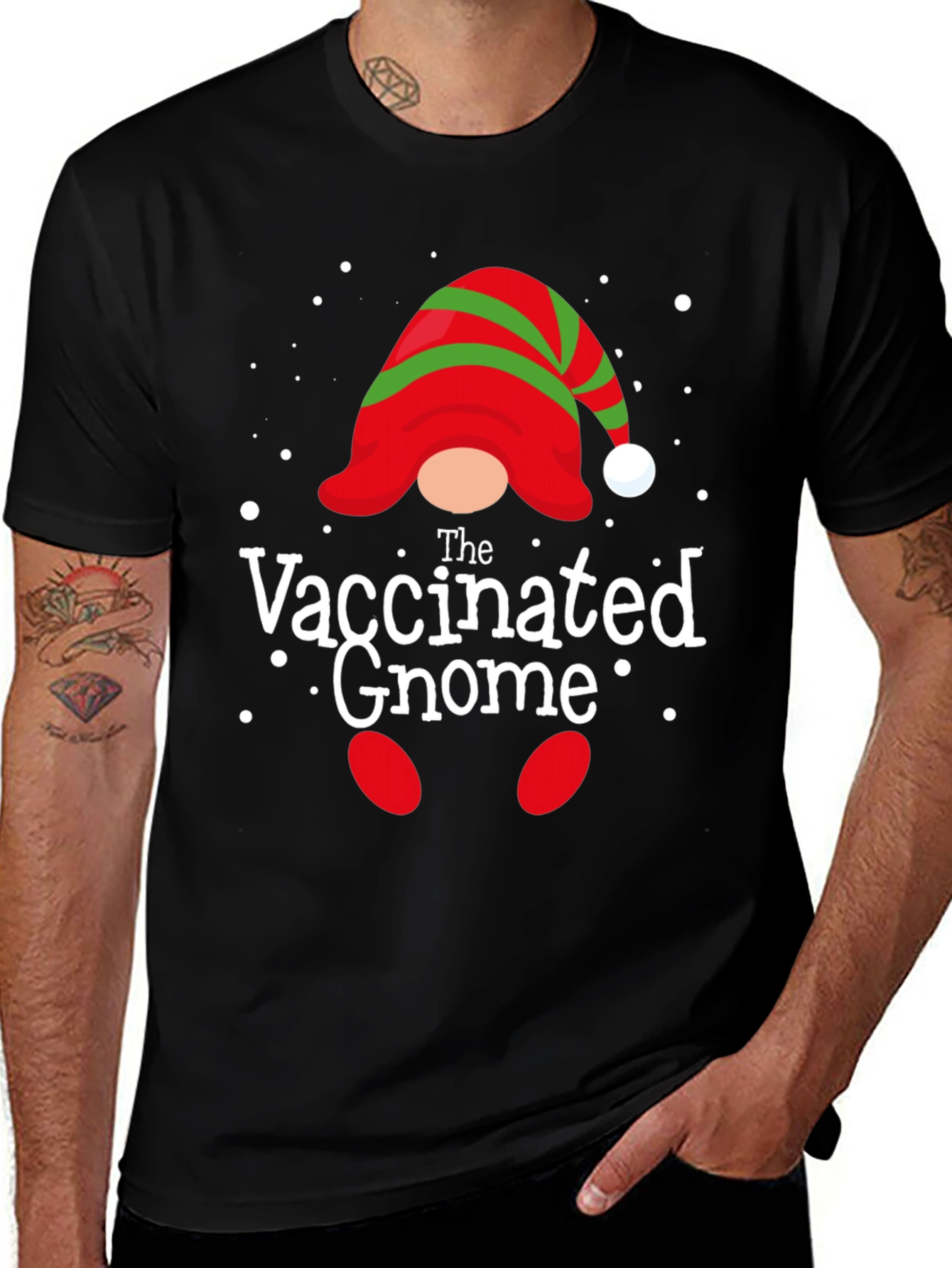 The Vaccinated Gnome Holiday T-Shirt