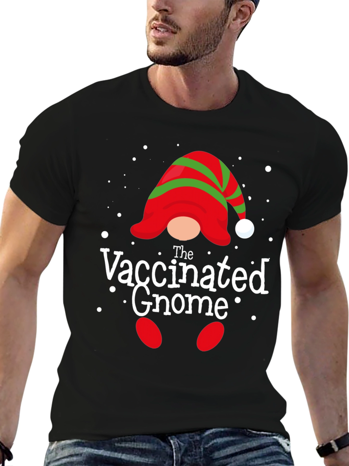 The Vaccinated Gnome Holiday T-Shirt