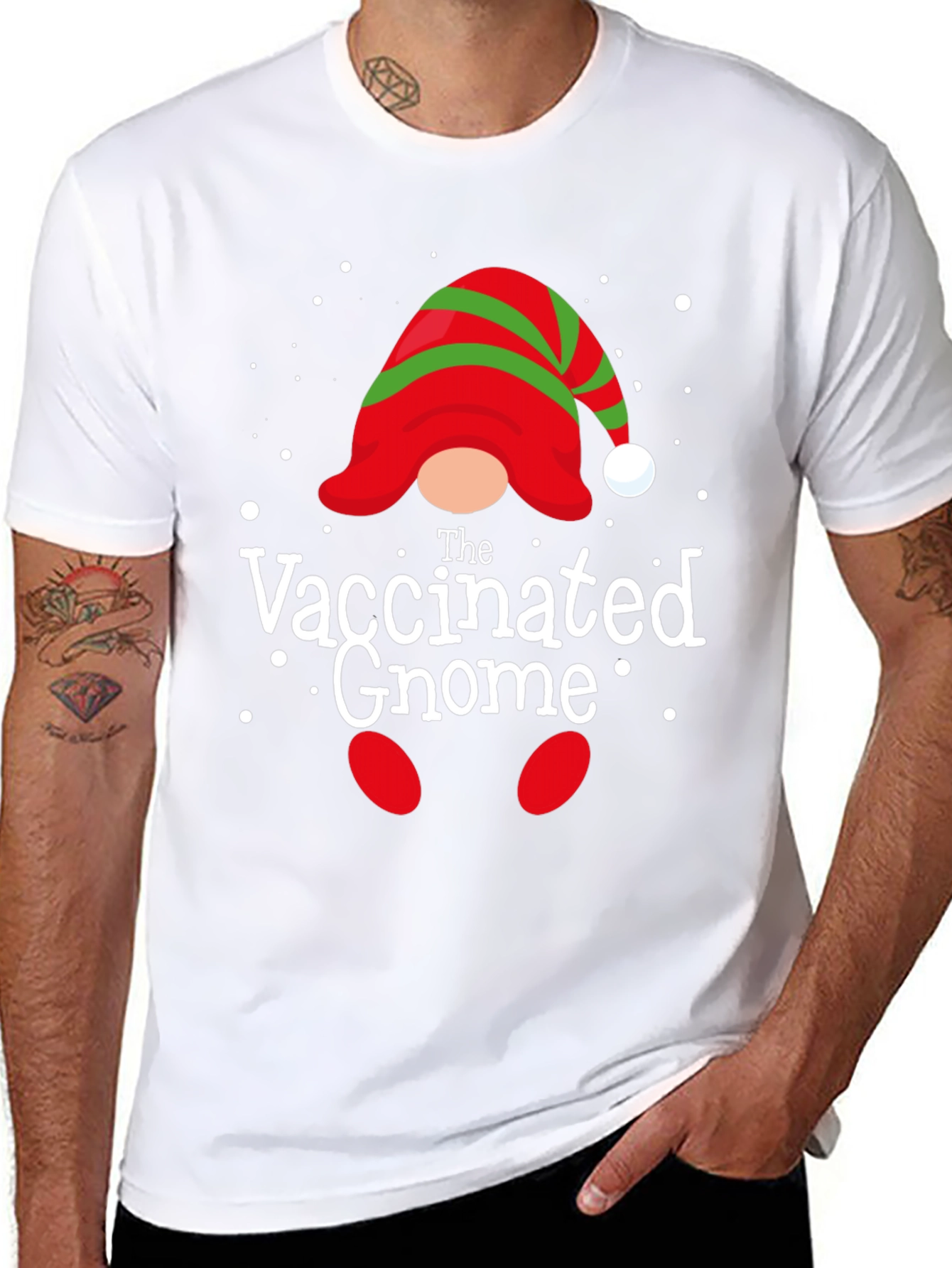 The Vaccinated Gnome Holiday T-Shirt