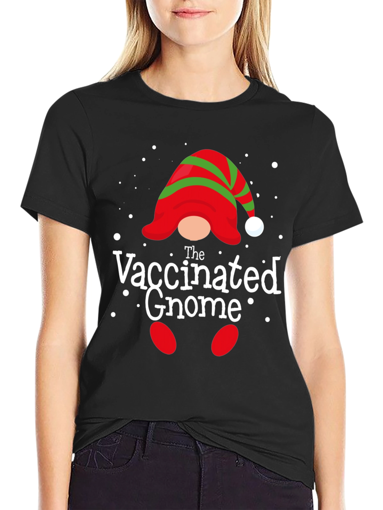 The Vaccinated Gnome Holiday T-Shirt