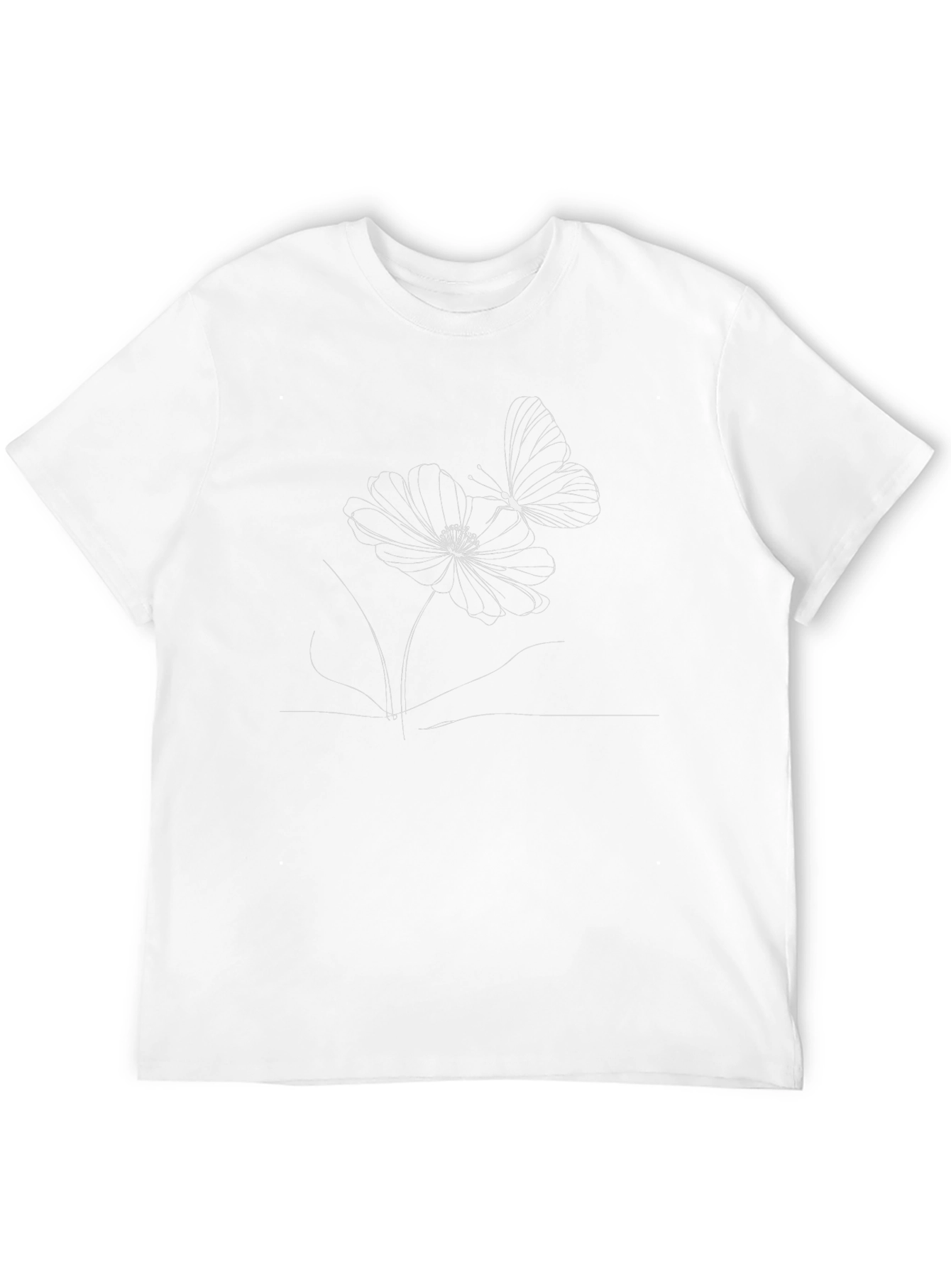 Black Butterfly & Floral Graphic Tee