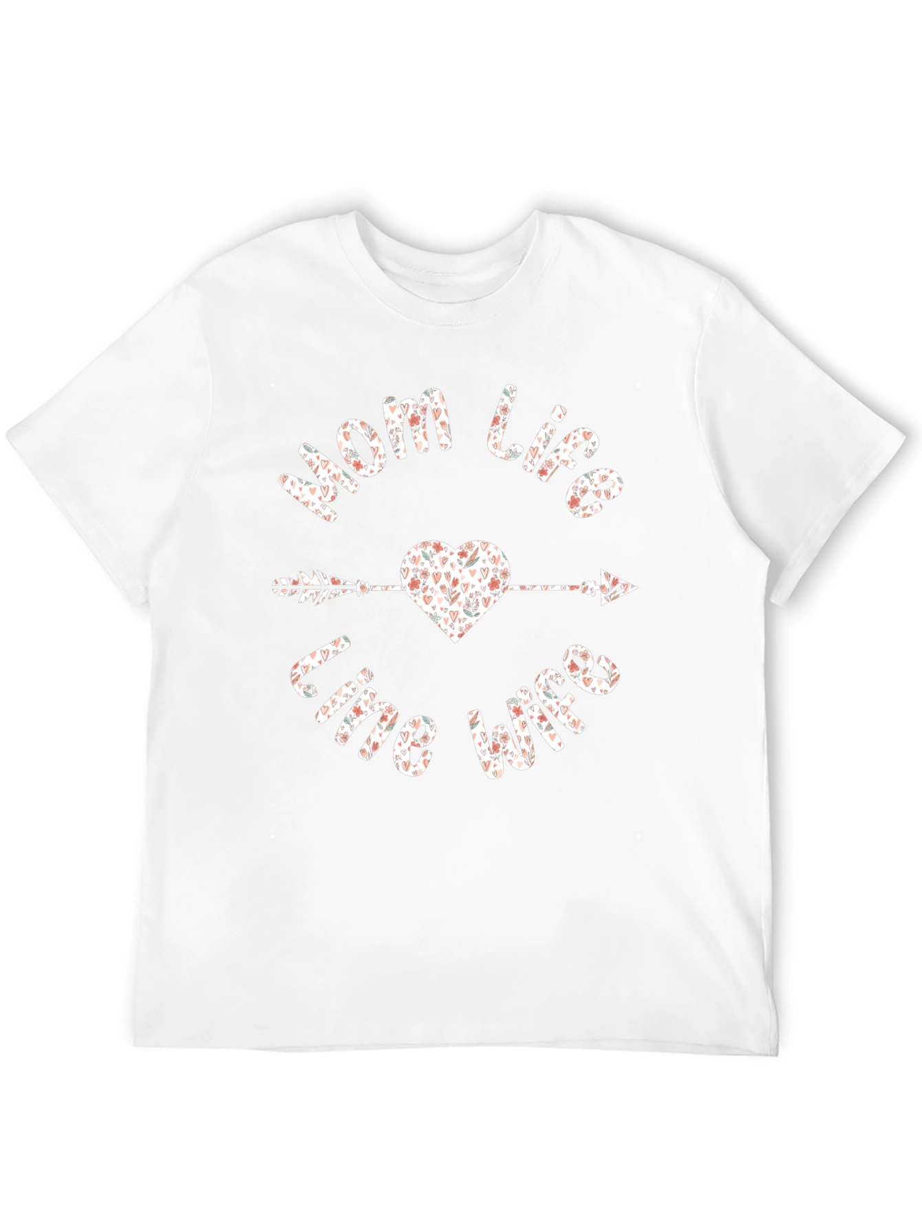 Mom Life Line Wife Valentines Day T-Shirt