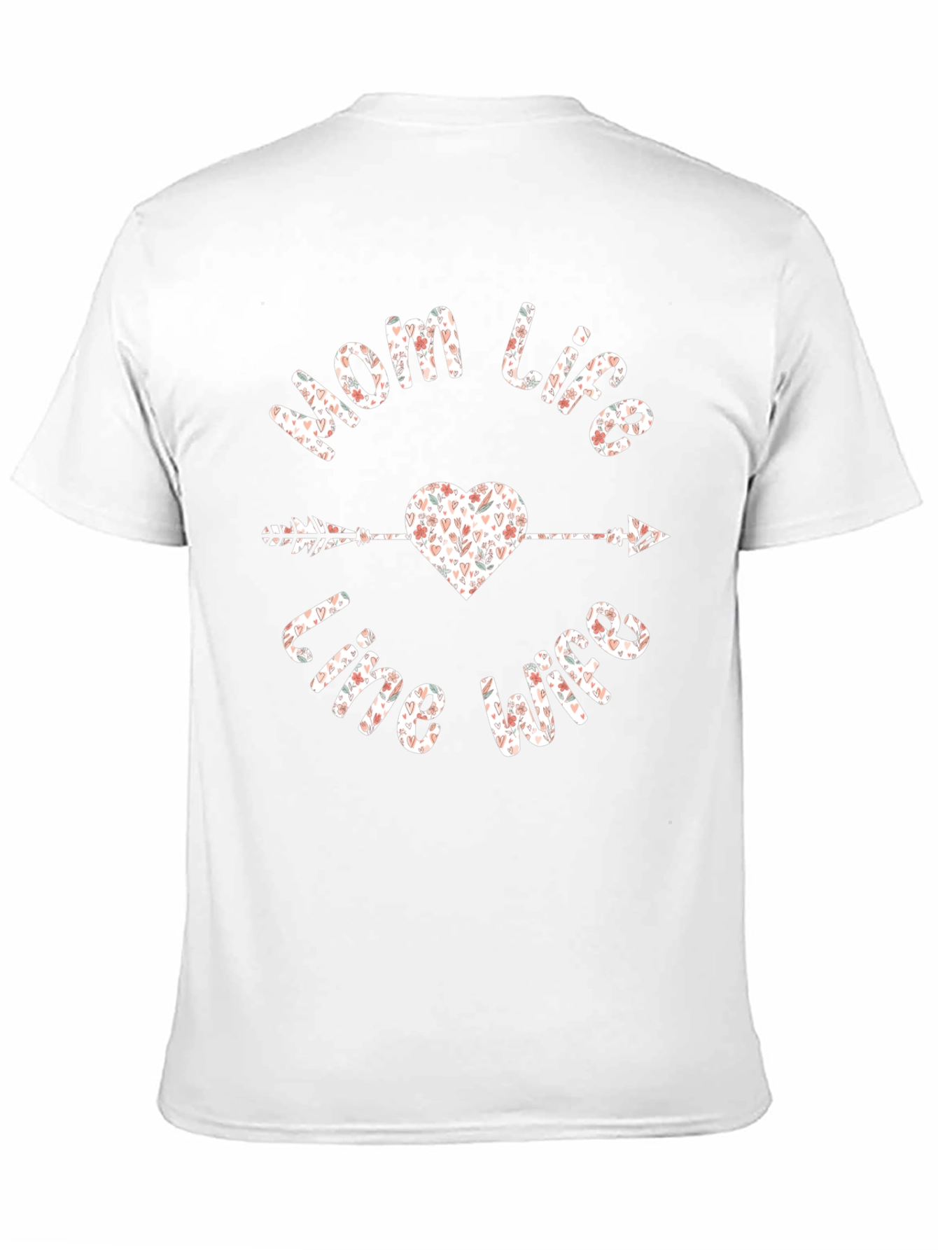 Mom Life Line Wife Valentines Day T-Shirt