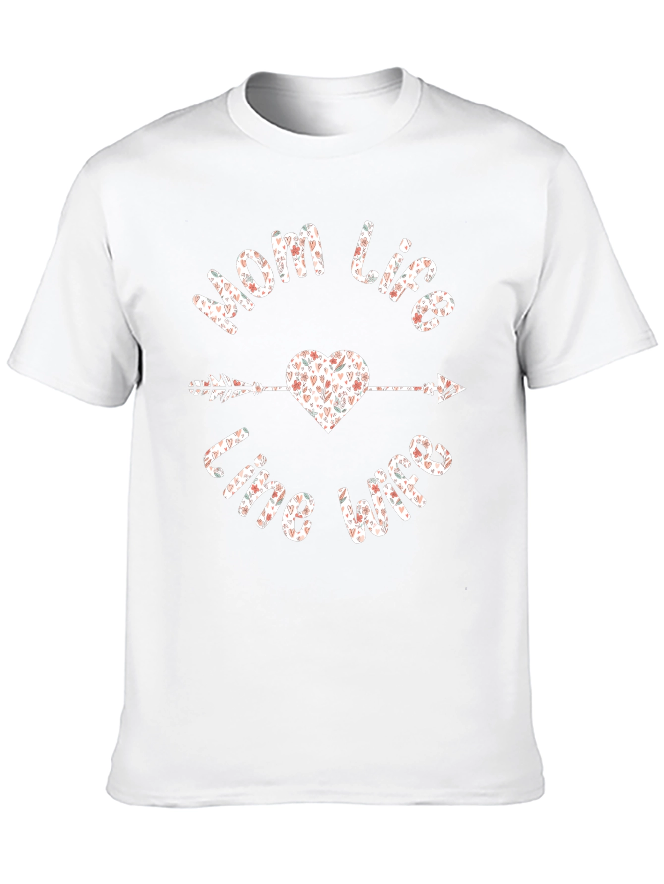 Mom Life Line Wife Valentines Day T-Shirt