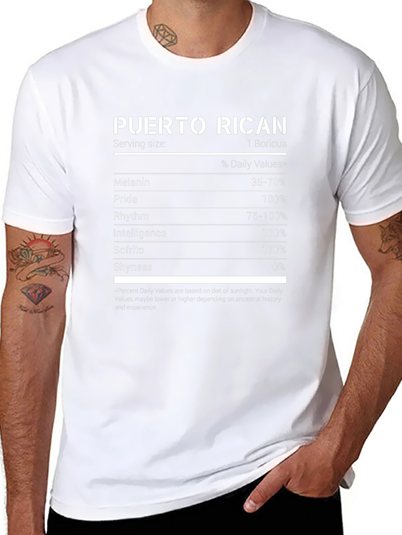 Puerto Rican Nutrition Facts T-Shirt