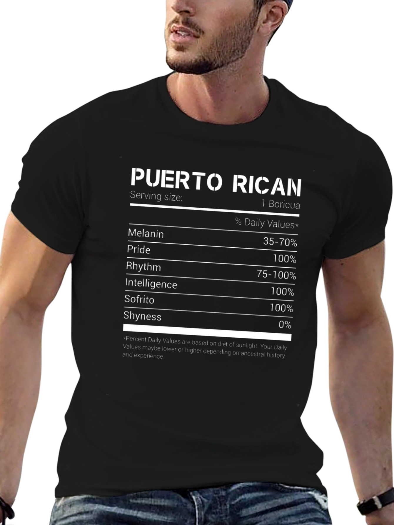 Puerto Rican Nutrition Facts T-Shirt