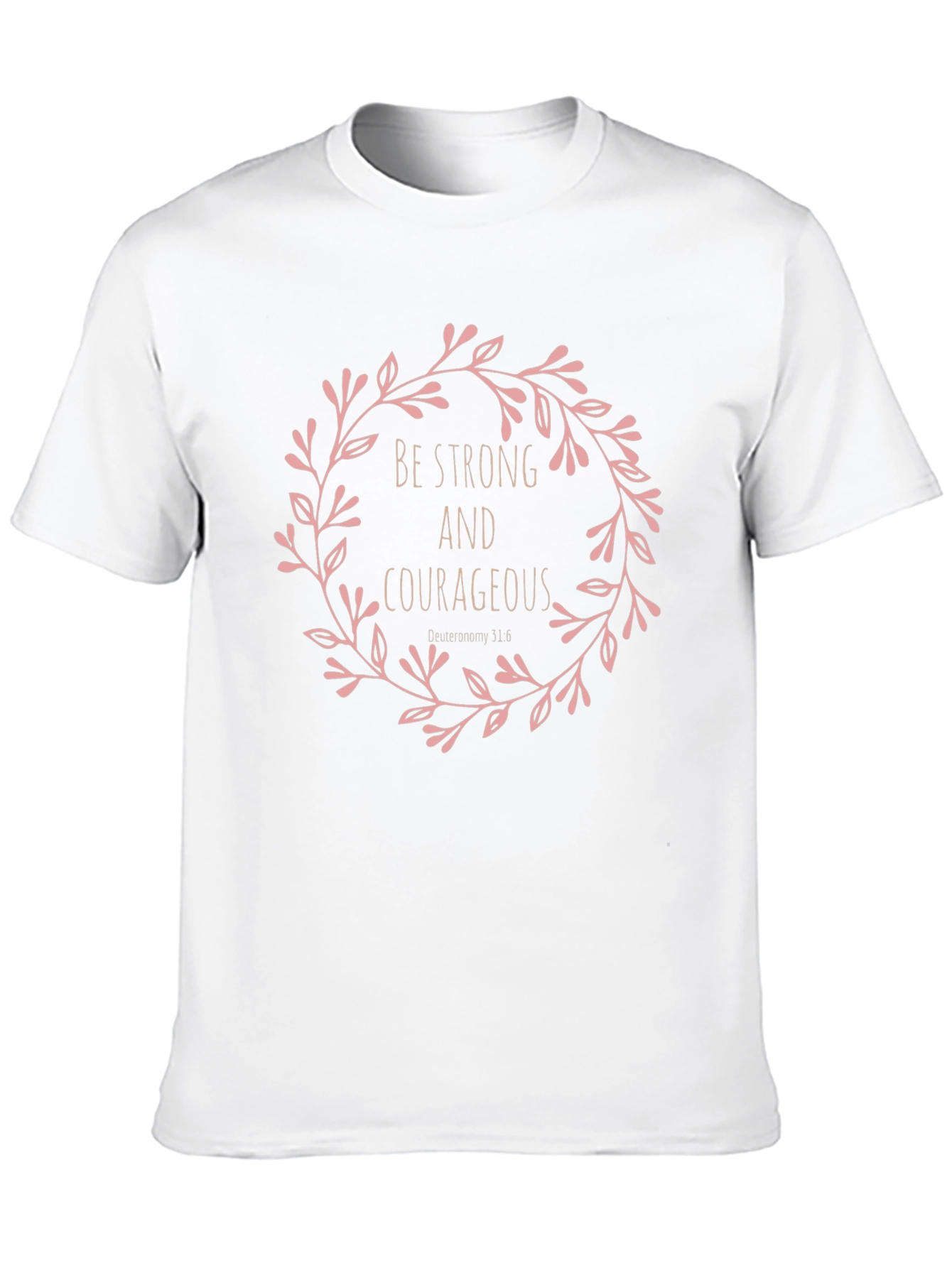 Strong & Courageous Floral Tee - Black