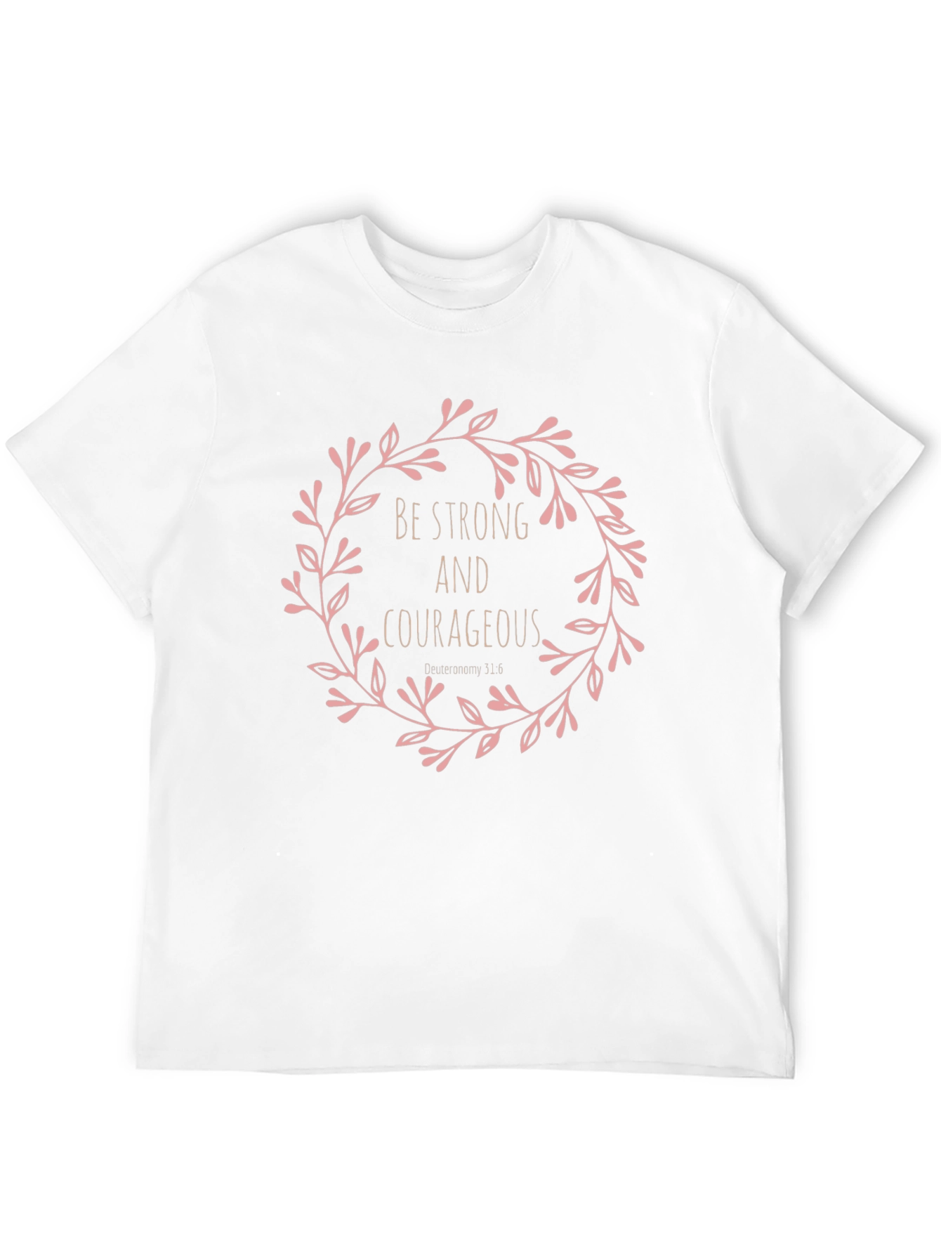 Strong & Courageous Floral Tee - Black