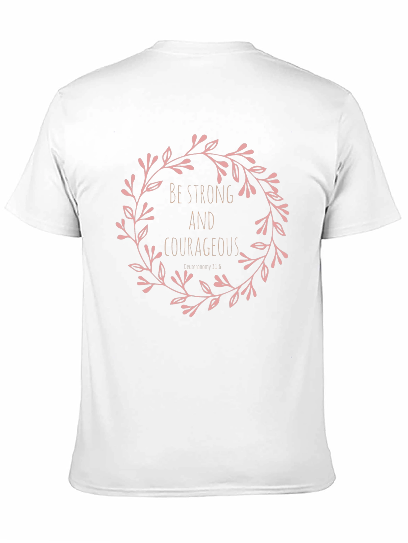 Strong & Courageous Floral Tee - Black