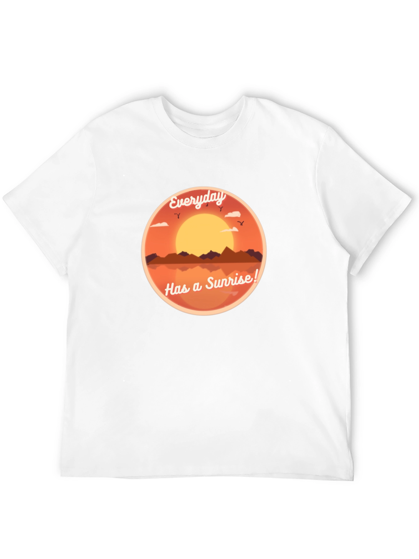 Everyday Sunrise Graphic Tee - Black Cotton T-Shirt