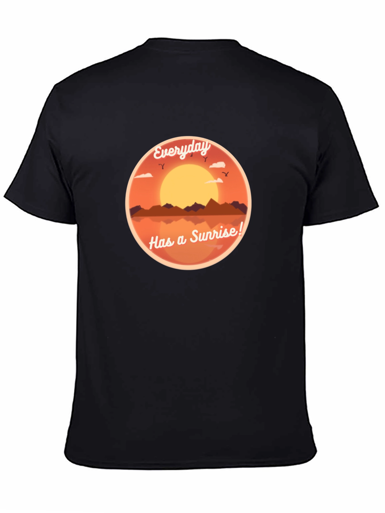 Everyday Sunrise Graphic Tee - Black Cotton T-Shirt