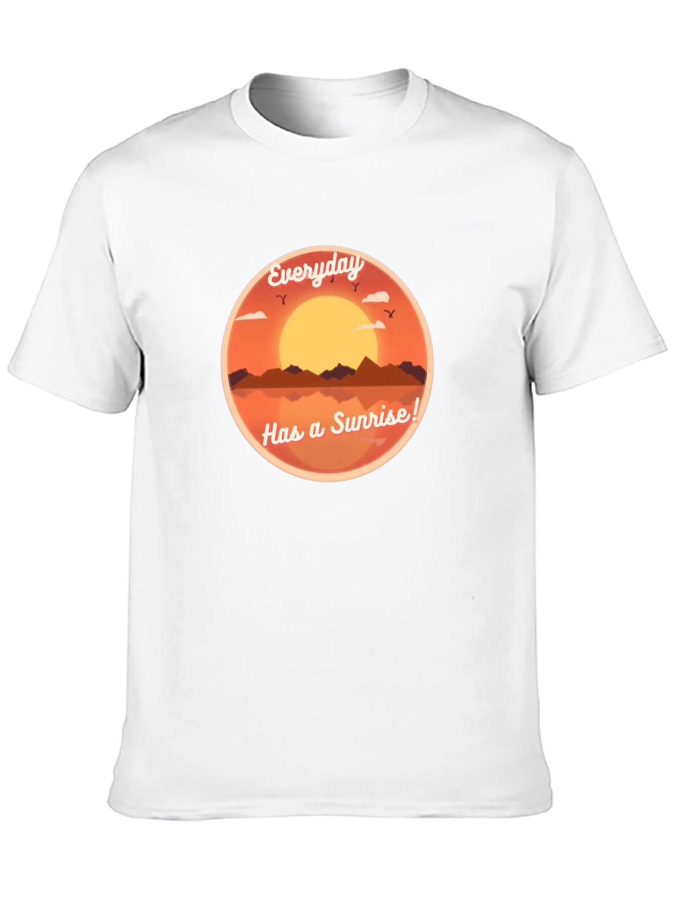 Everyday Sunrise Graphic Tee - Black Cotton T-Shirt