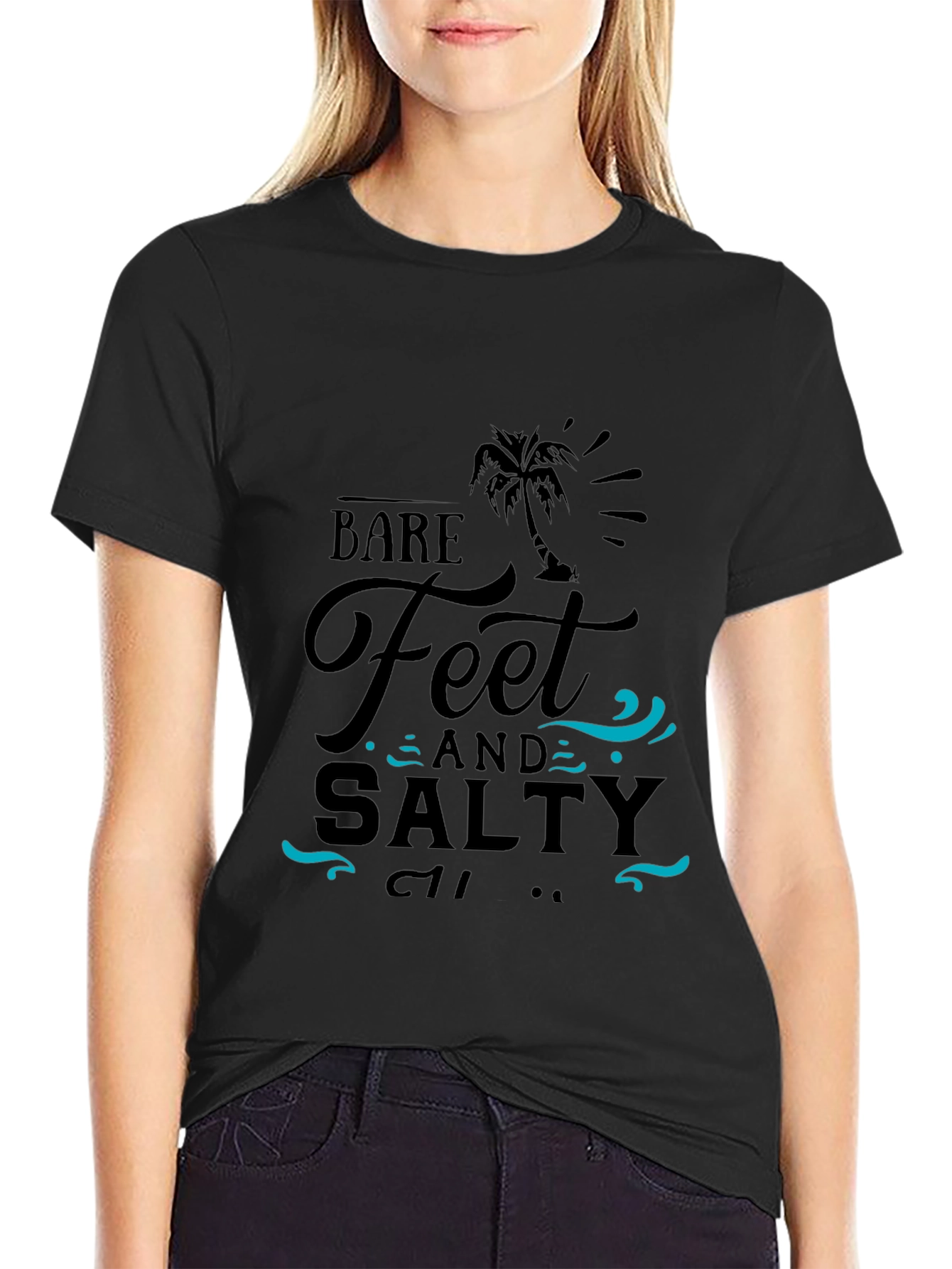 Bare Feet & Salty T-Shirt - Beach Vibes!