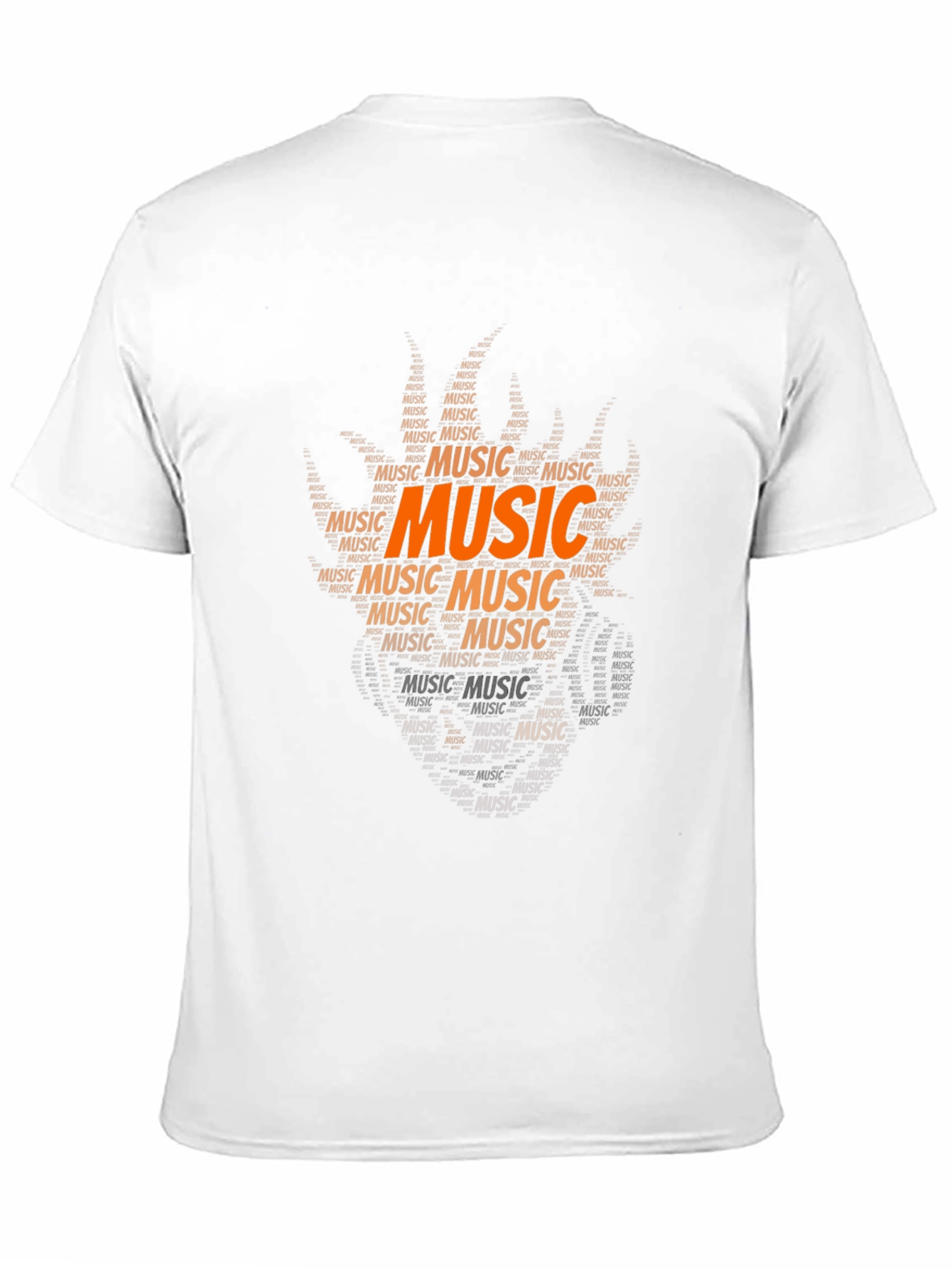 Music Word Art T-Shirt - Black