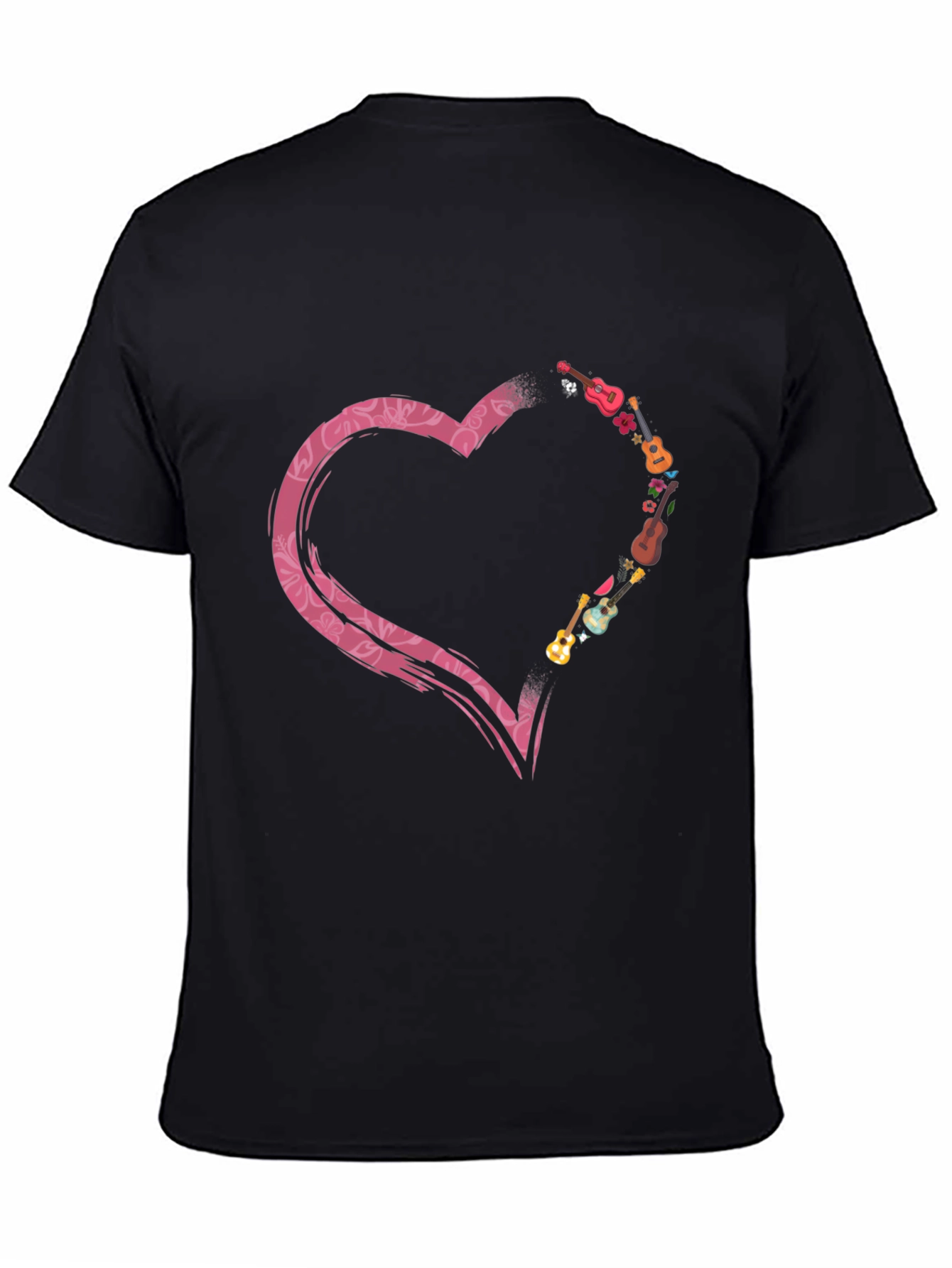 Heart Guitars Black T-Shirt