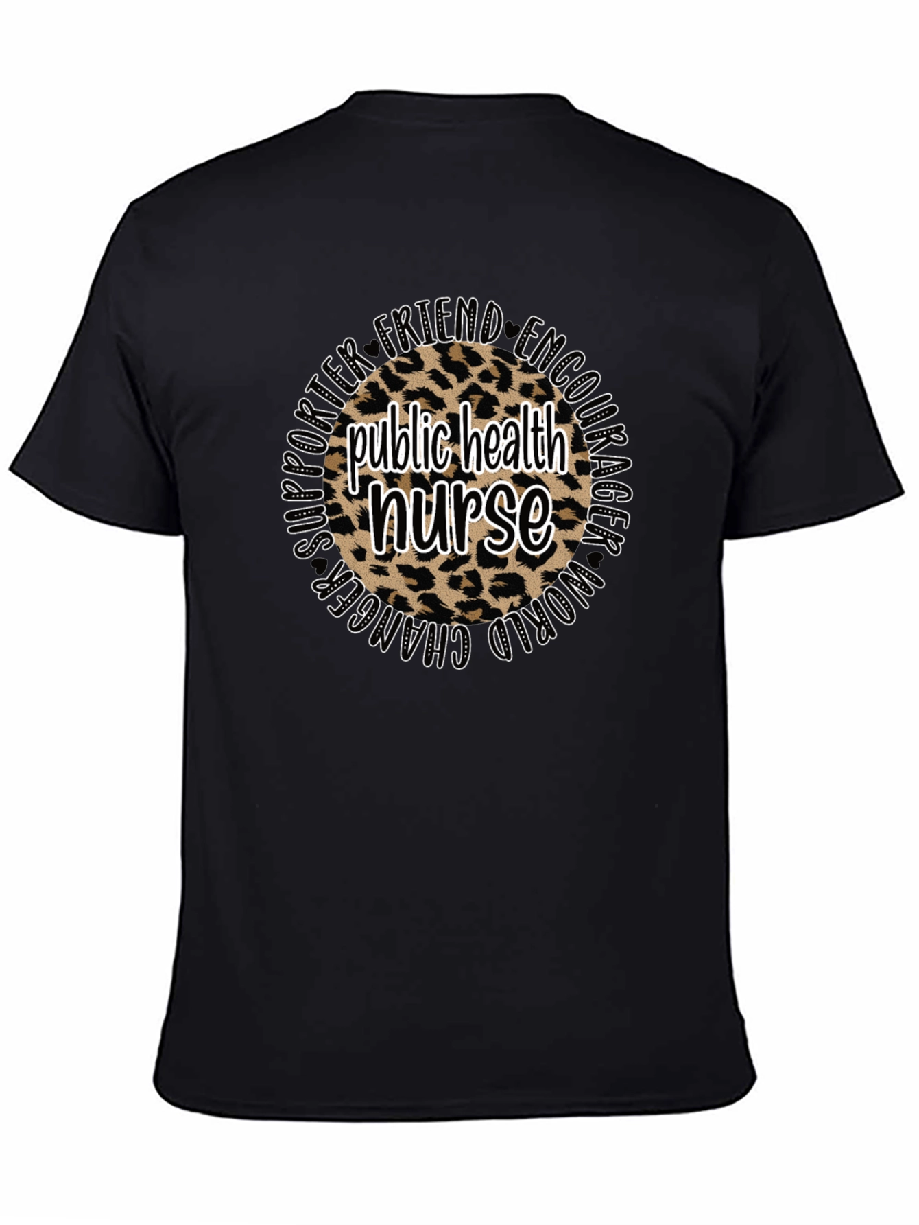 Public Health Nurse Leopard Print T-Shirt