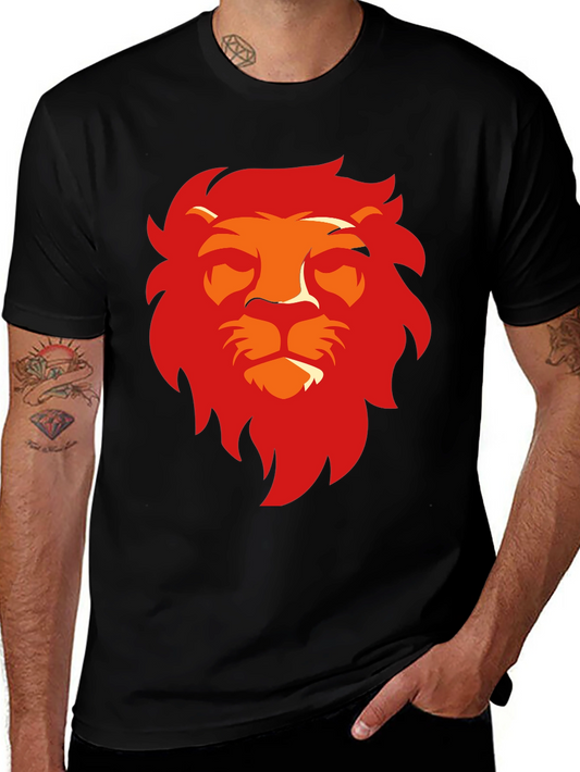 Lion Graphic Black T-Shirt - Bold Style