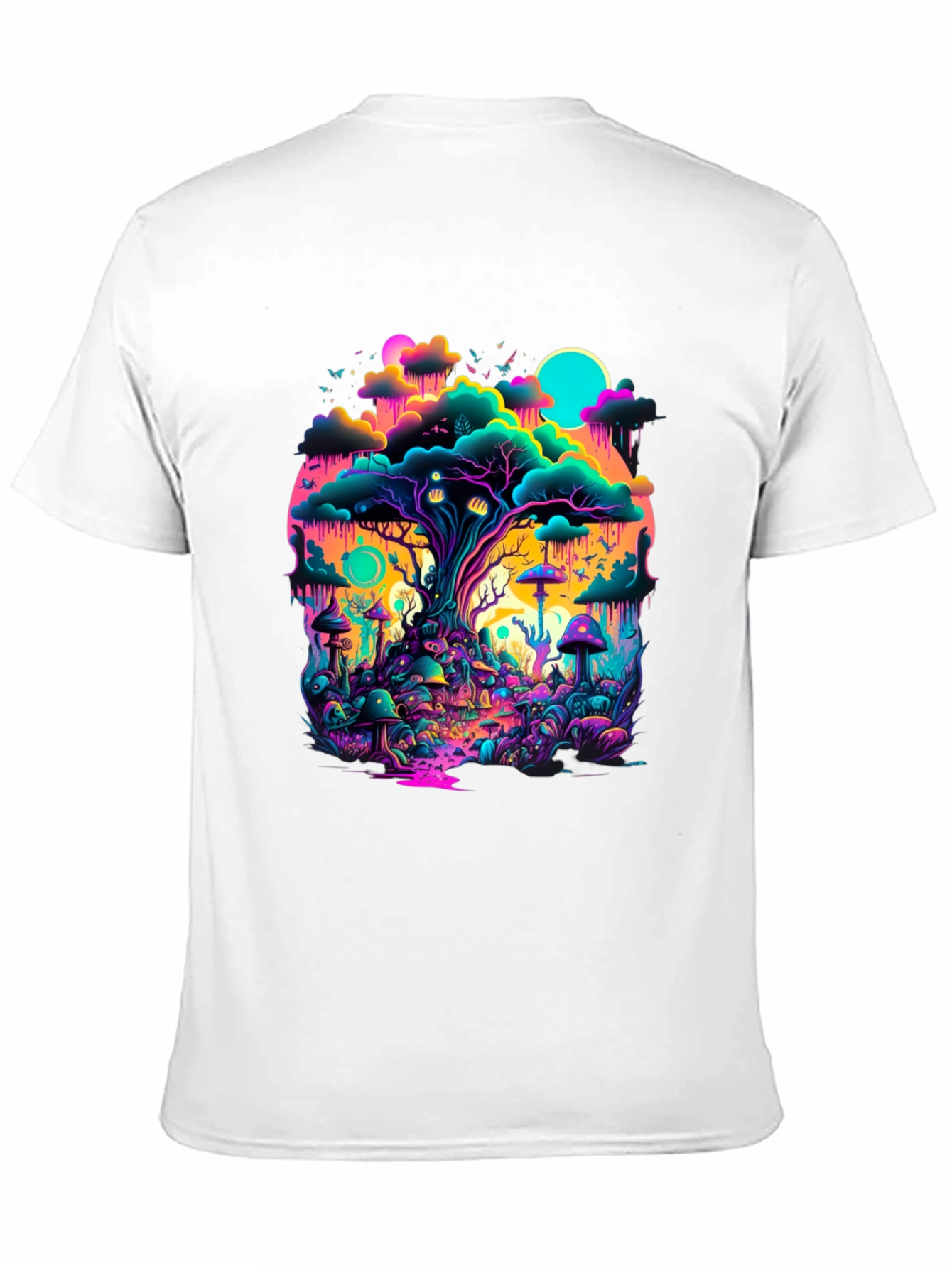 Vibrant Trippy Forest Graphic Tee