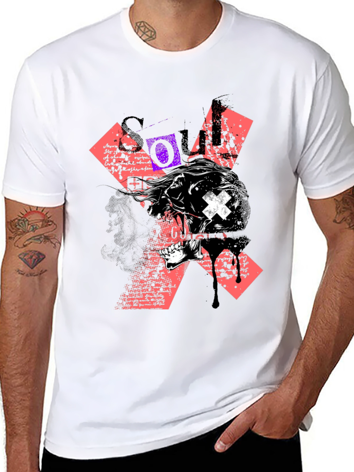 Edgy Skull Graphic Print Black T-Shirt