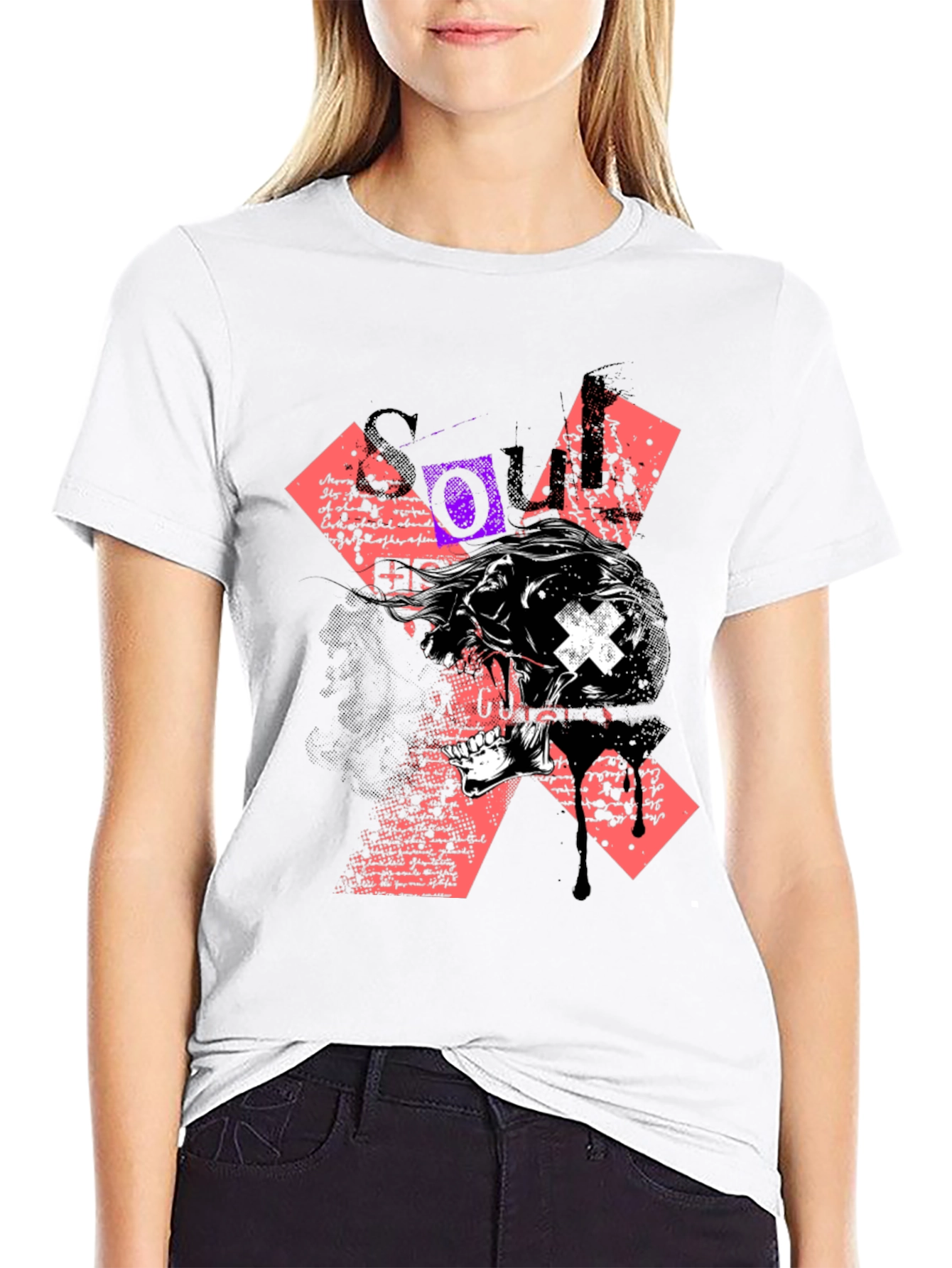Edgy Skull Graphic Print Black T-Shirt