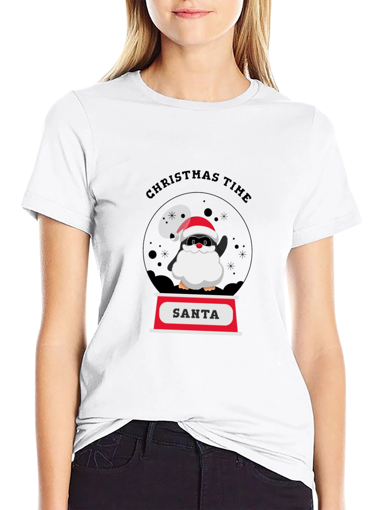 Christmas Time Santa Penguin T-Shirt