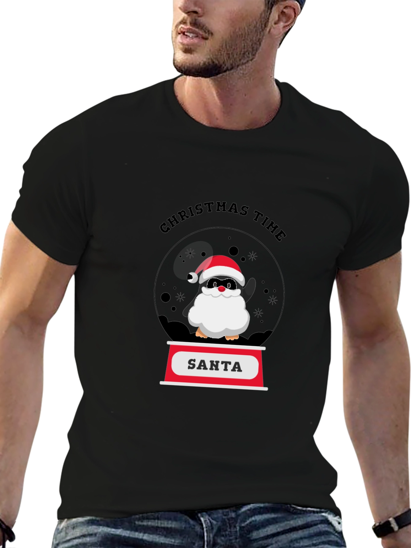 Christmas Time Santa Penguin T-Shirt