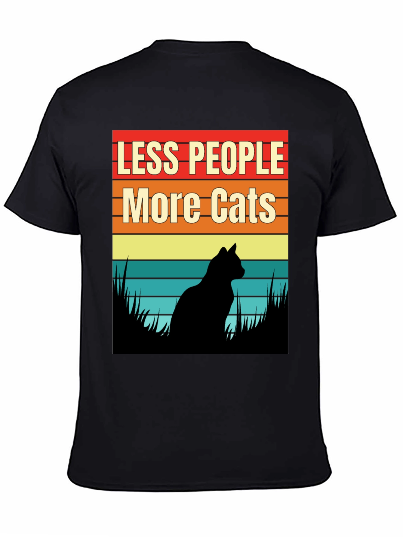 Less People More Cats Graphic T-Shirt
