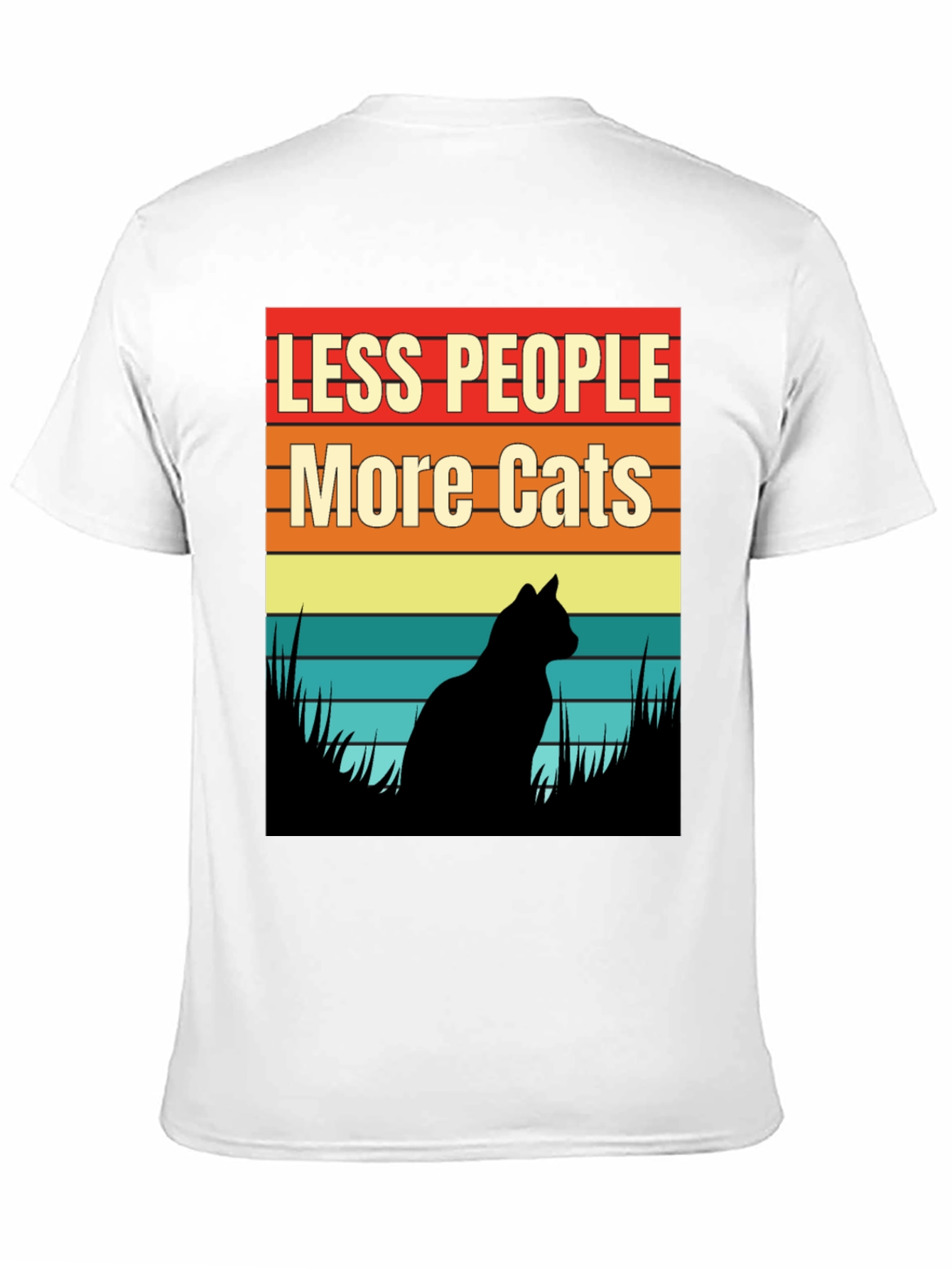 Less People More Cats Graphic T-Shirt