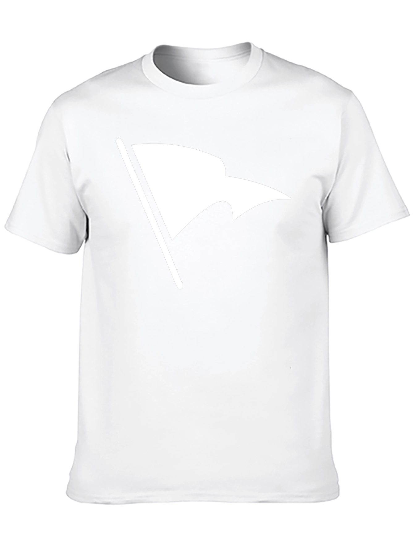 White Flag Graphic Black T-Shirt